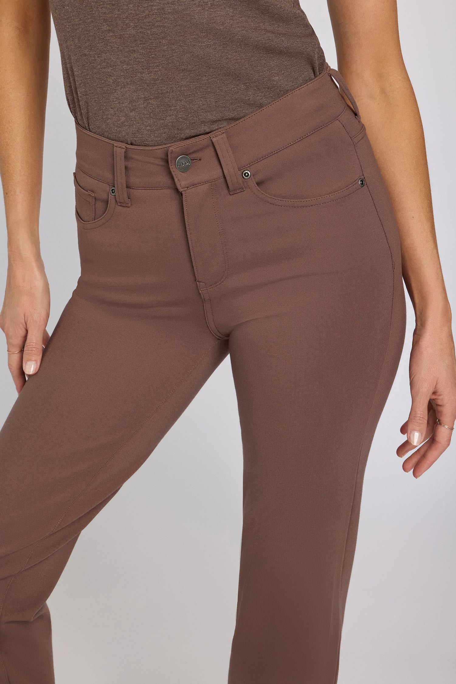 Marilyn Straight Pants - Deep Taupe - Image 2
