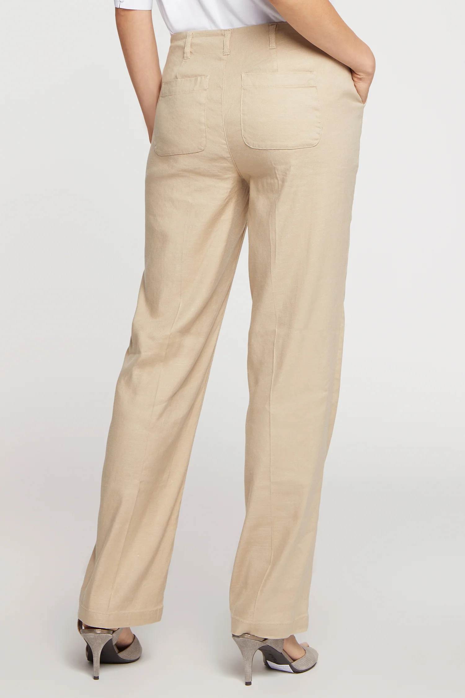 Marilyn Straight Pants In Petite - Feather - Image 2