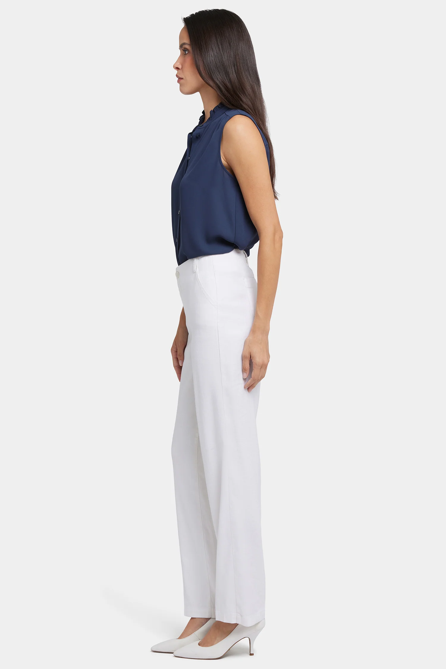 Marilyn Straight Pants In Petite - Optic White - Image 5