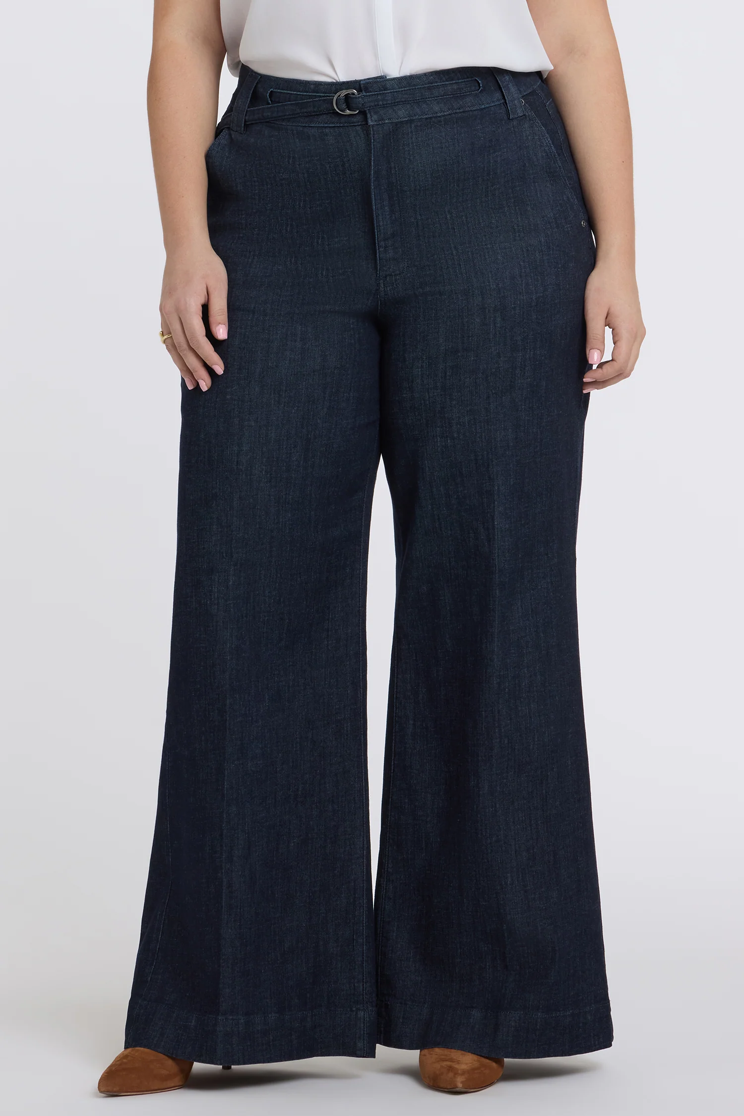 Mia Palazzo Jeans In Plus Size - Rinse - Image 5