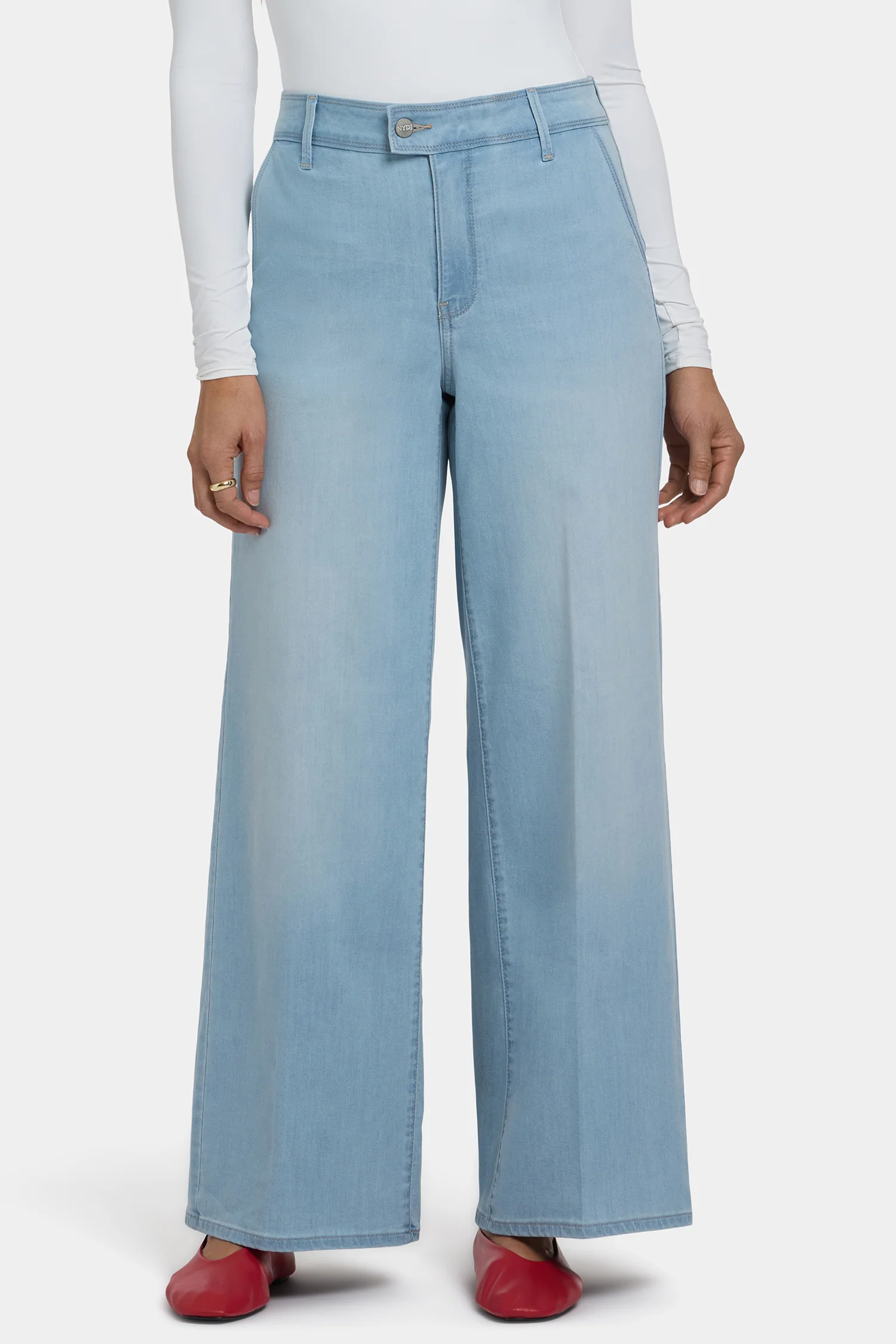 Mona Wide Leg Trouser Jeans - Oceanfront - Image 5