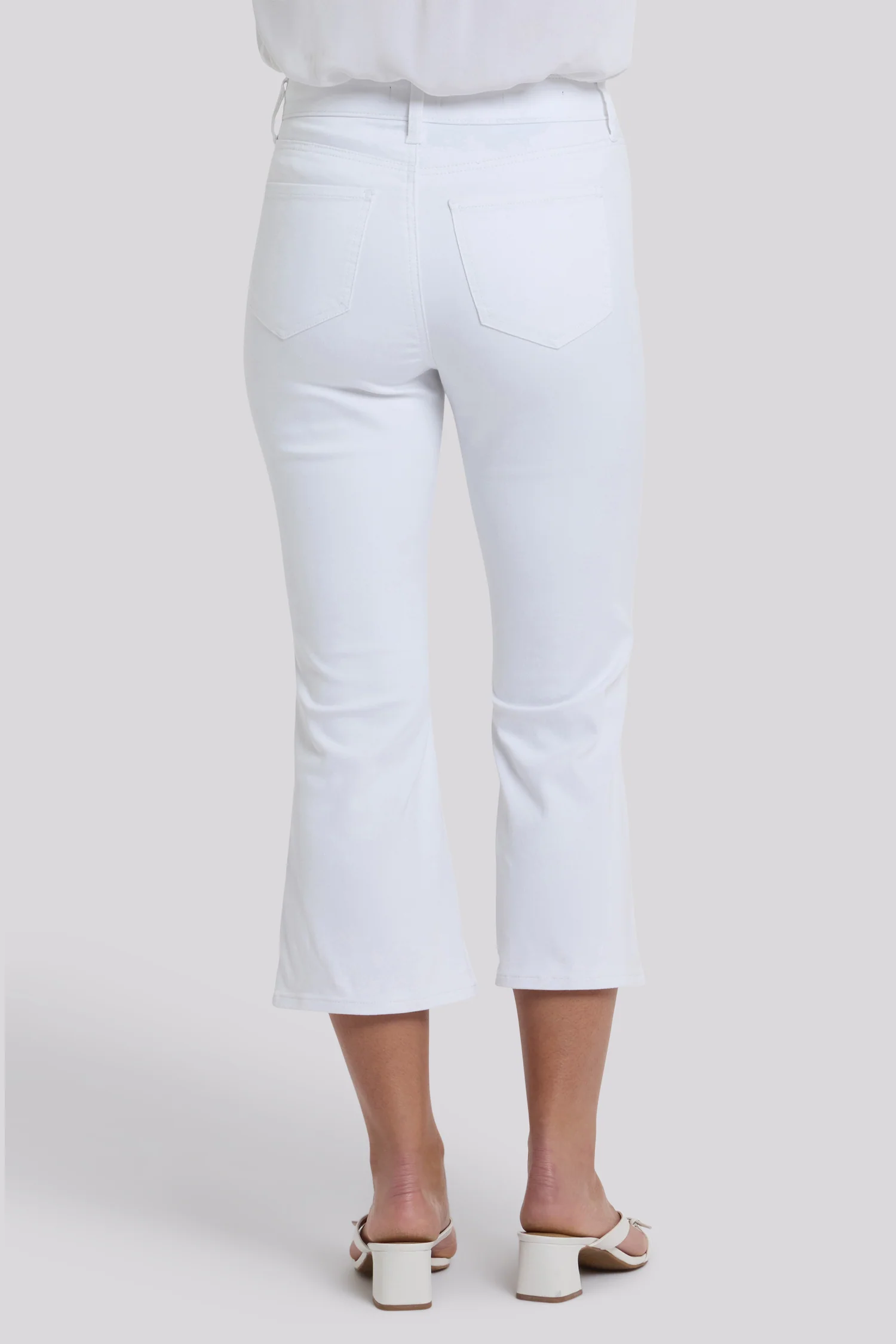 Monica Kick Flare Crop Jeans - Optic White - Image 2