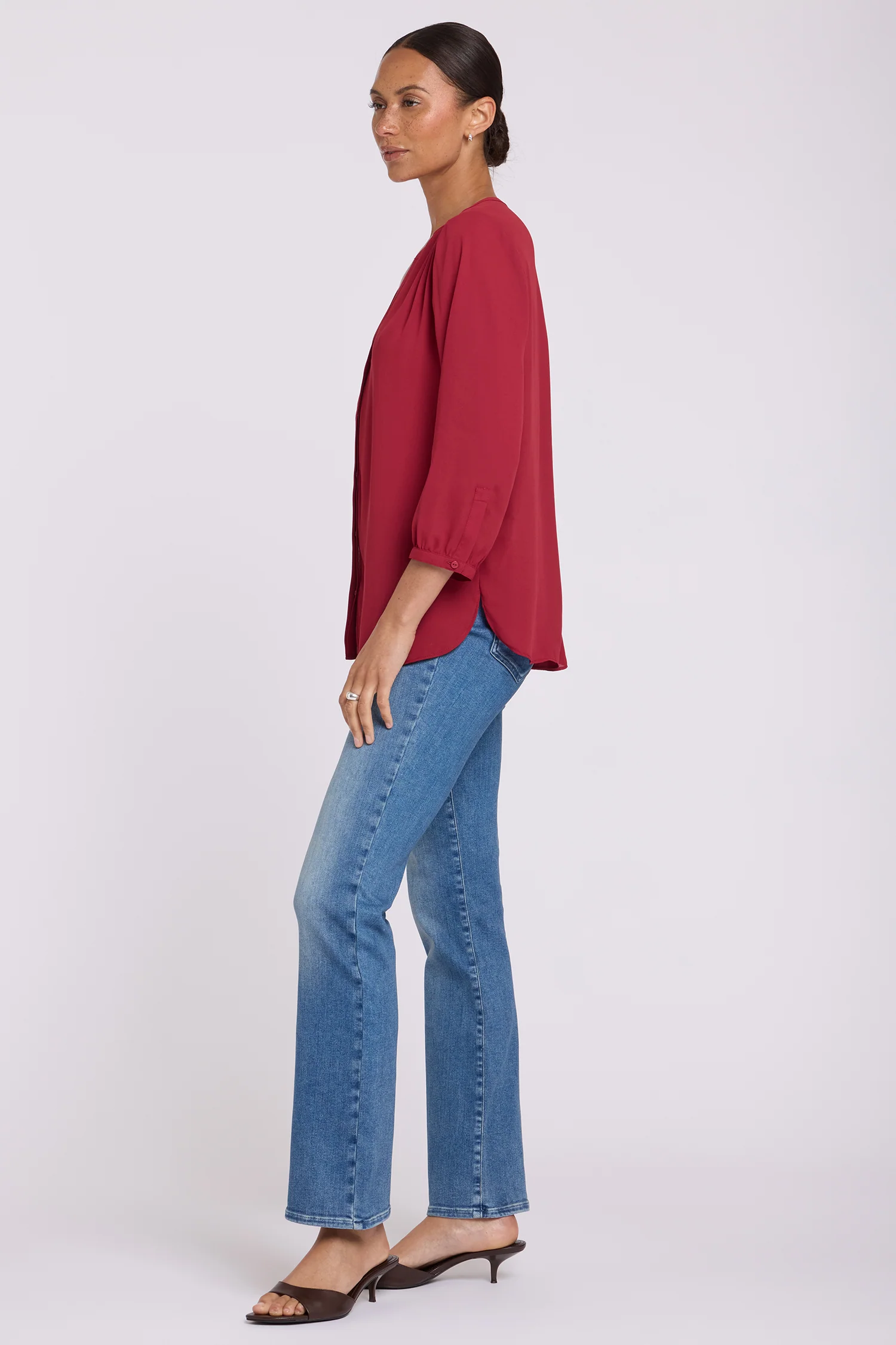 Pintuck Blouse - Beaujolais - Image 3