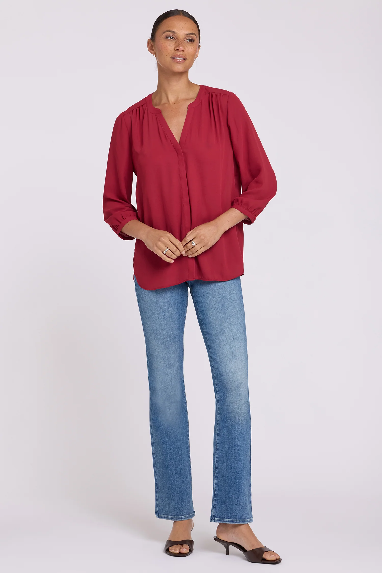 Pintuck Blouse - Beaujolais - Image 4