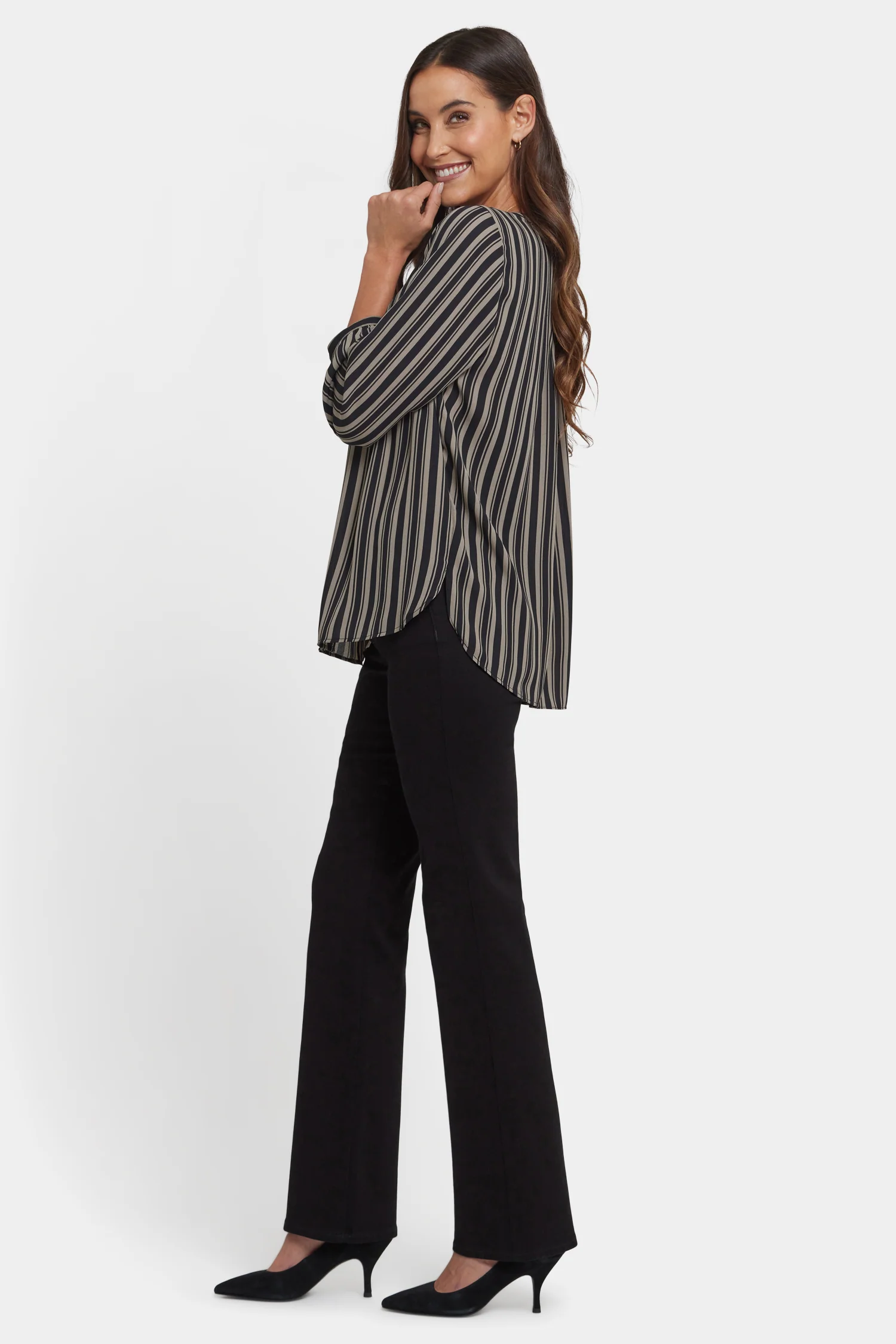 Pintuck Blouse - Benoit Stripe - Image 4
