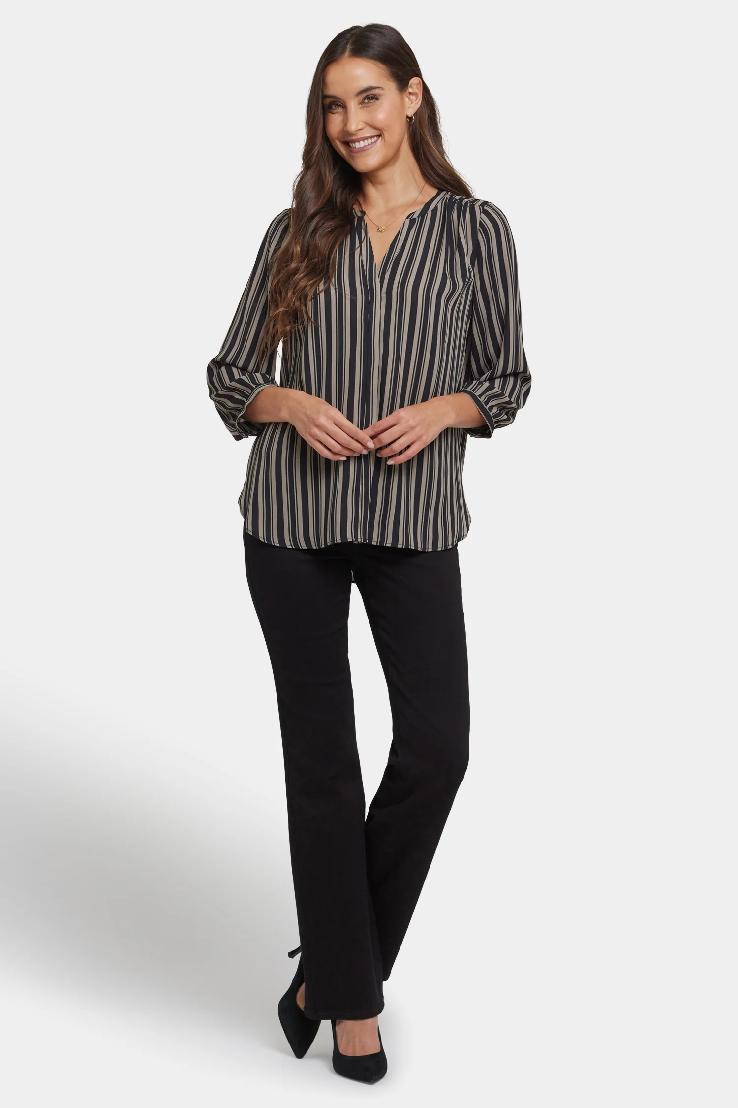 Pintuck Blouse - Benoit Stripe - Image 5