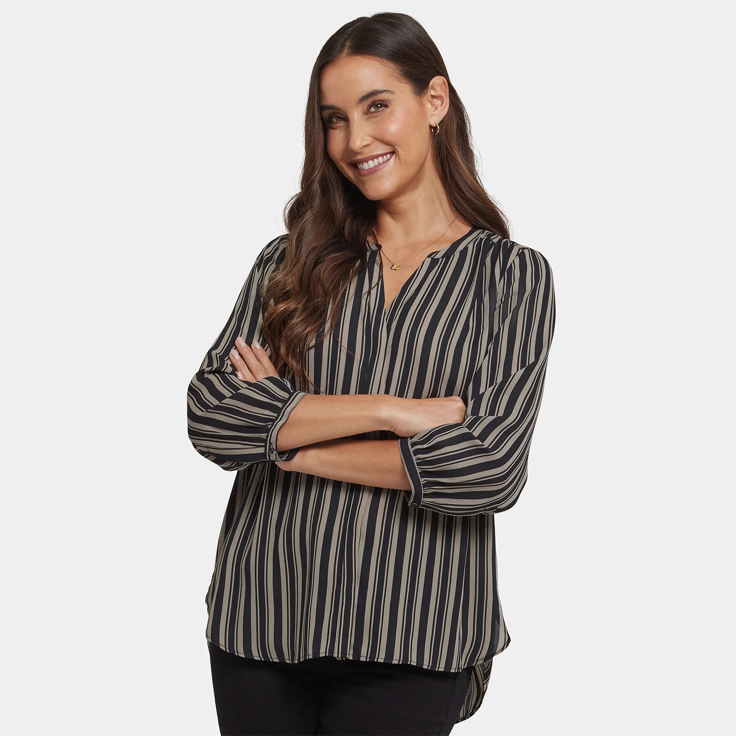 Pintuck Blouse - Benoit Stripe - Image 6