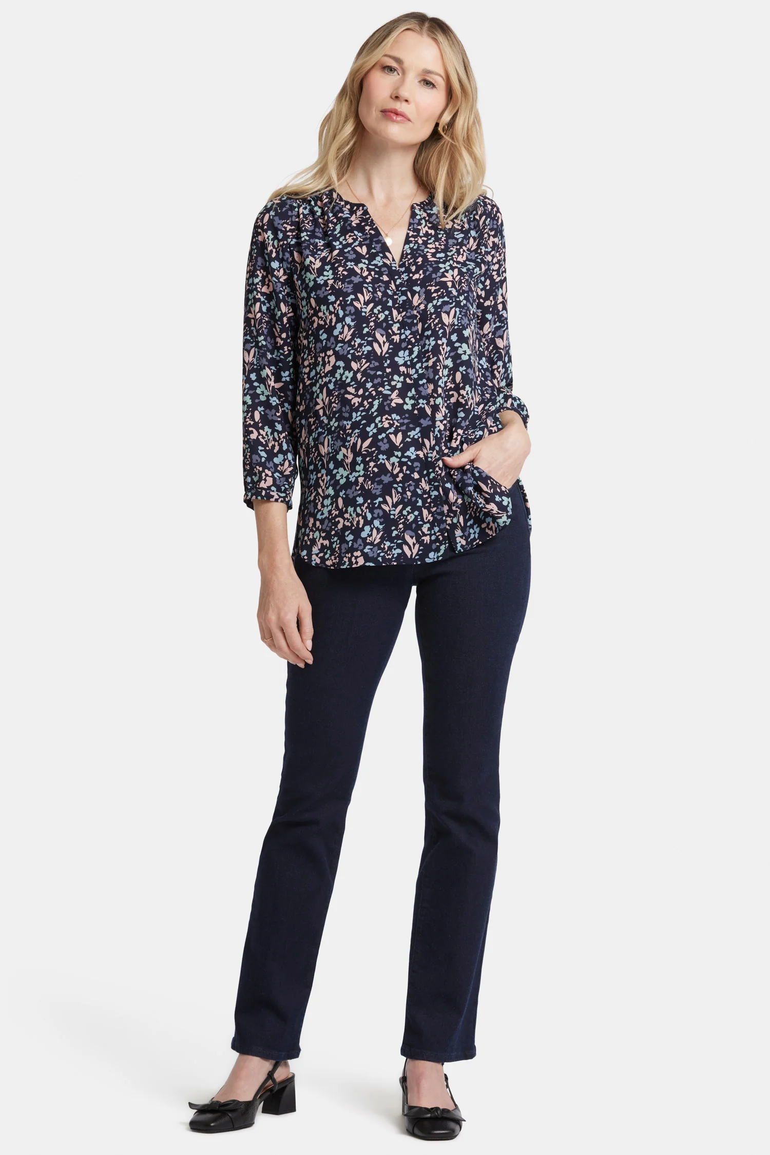 Pintuck Blouse - Bluebonnet Trail - Image 5
