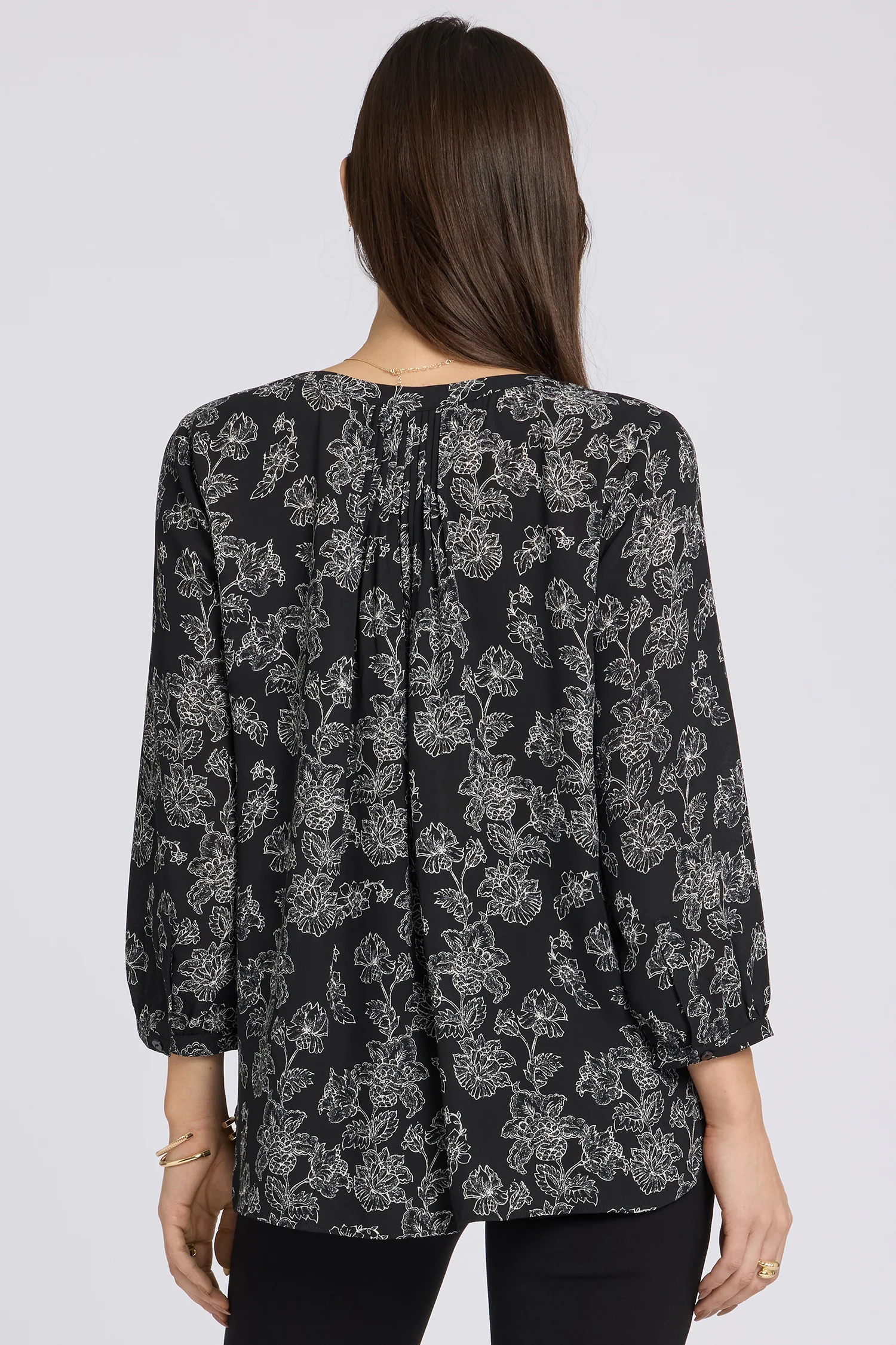 Pintuck Blouse - Floralesque - Image 5