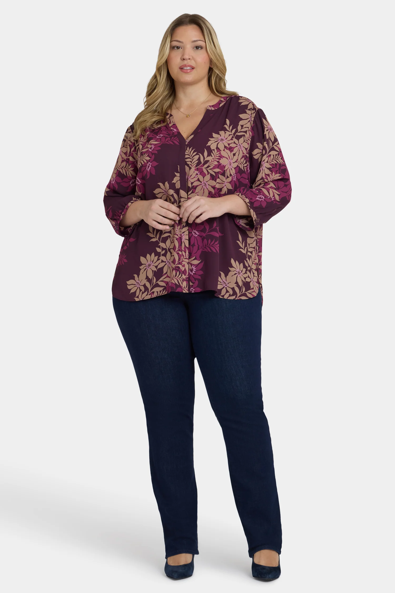 Pintuck Blouse In Plus Size - Bonne Nouvelle - Image 4