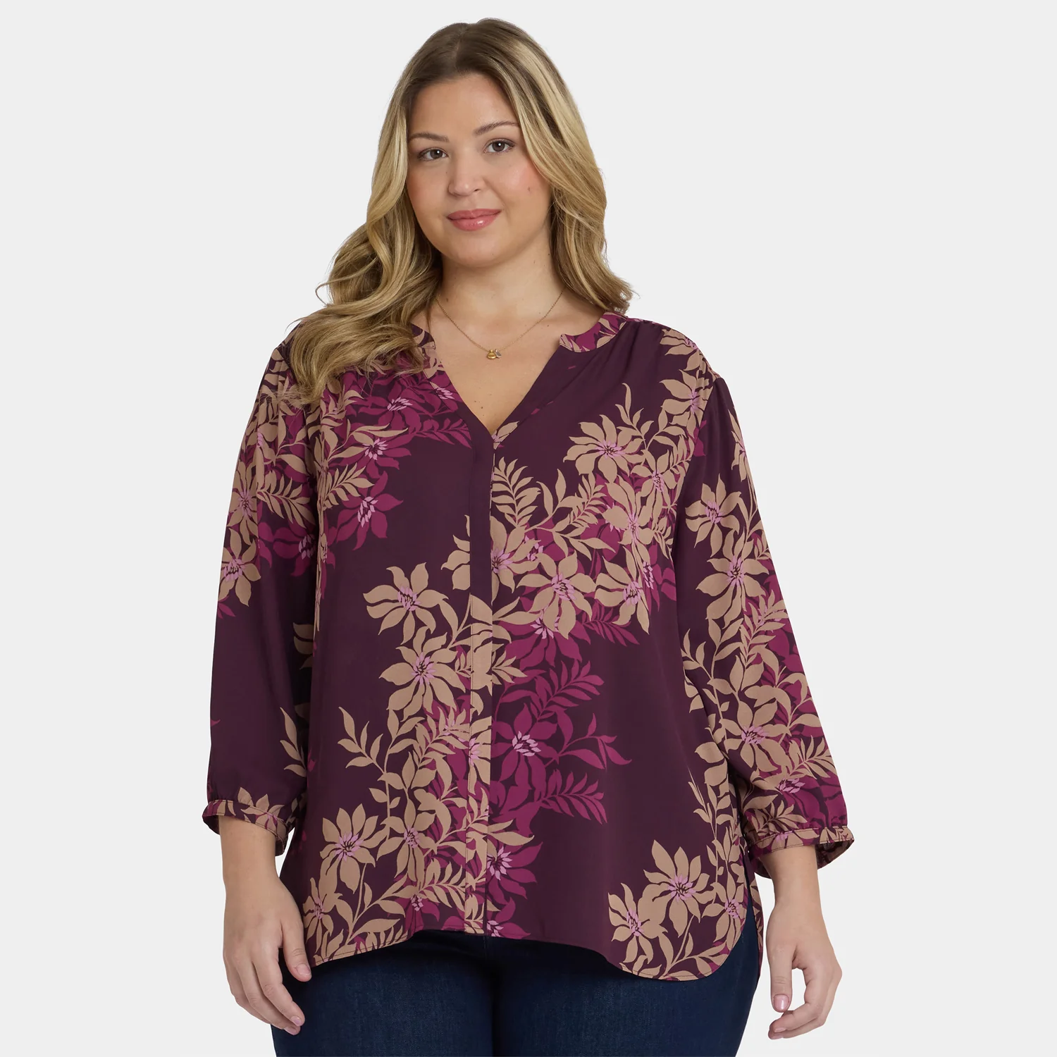 Pintuck Blouse In Plus Size - Bonne Nouvelle - Image 6