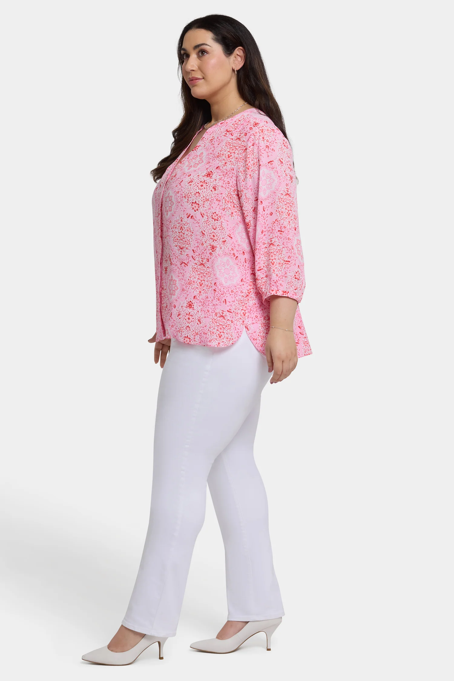 Pintuck Blouse In Plus Size - Isla Magica - Image 3