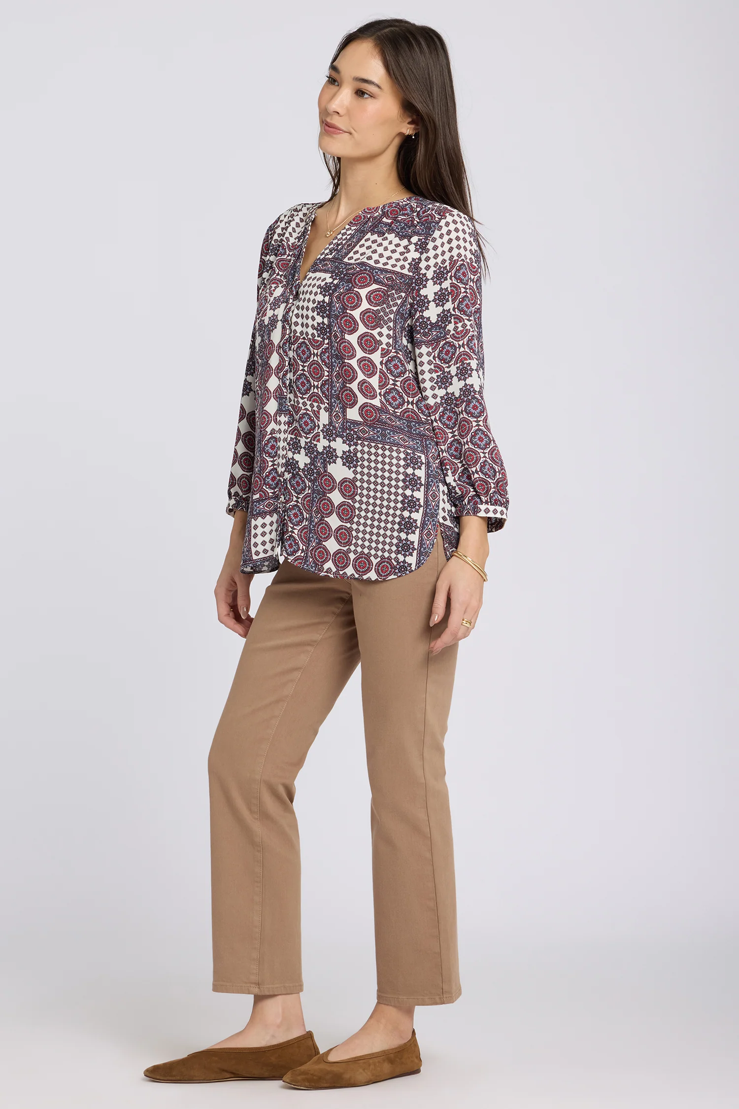 Pintuck Blouse - Vintage Patchwork - Image 3