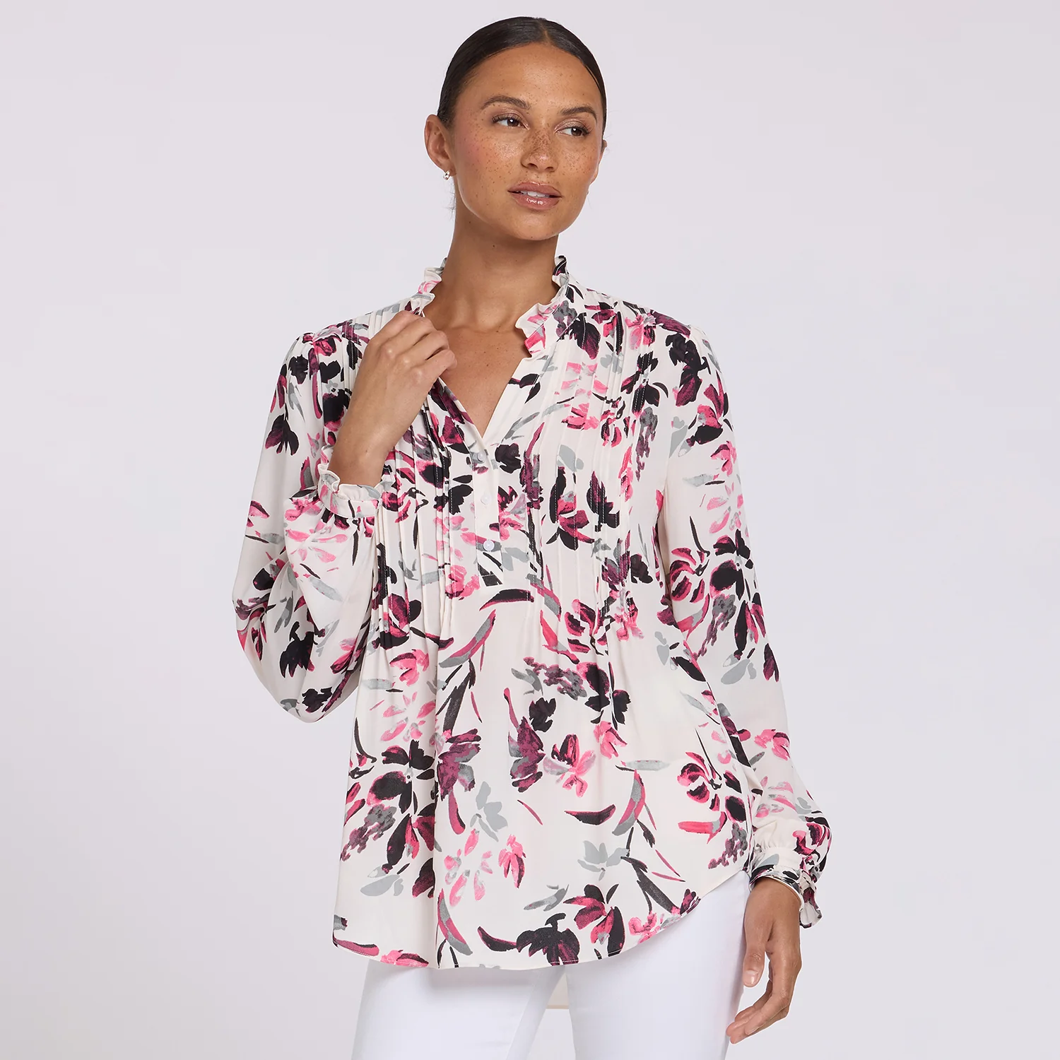Pleated Front Tunic - Starlight Garden - Image 6