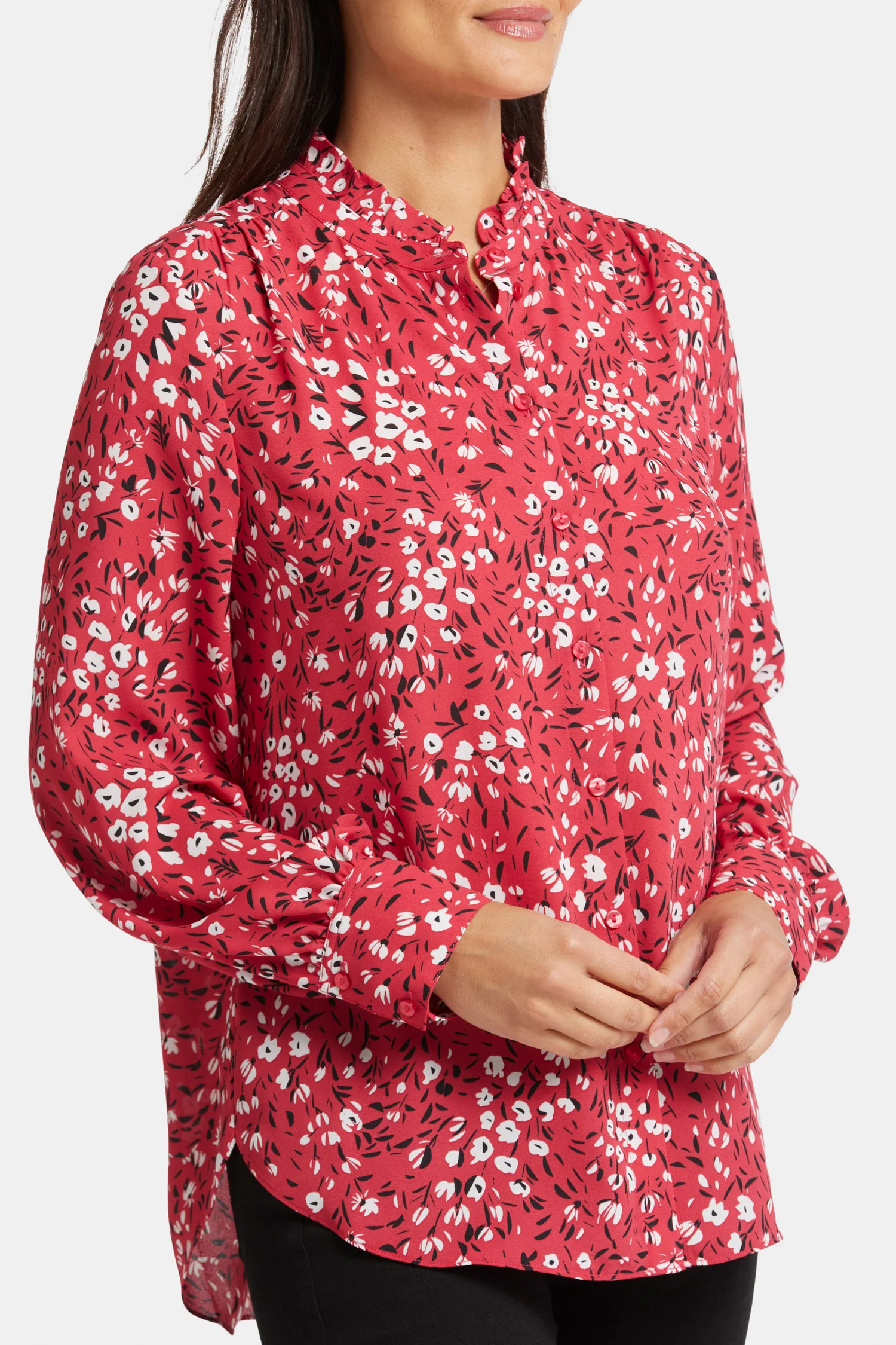 Ruffle Neck Blouse - Cherry Creek - Image 6