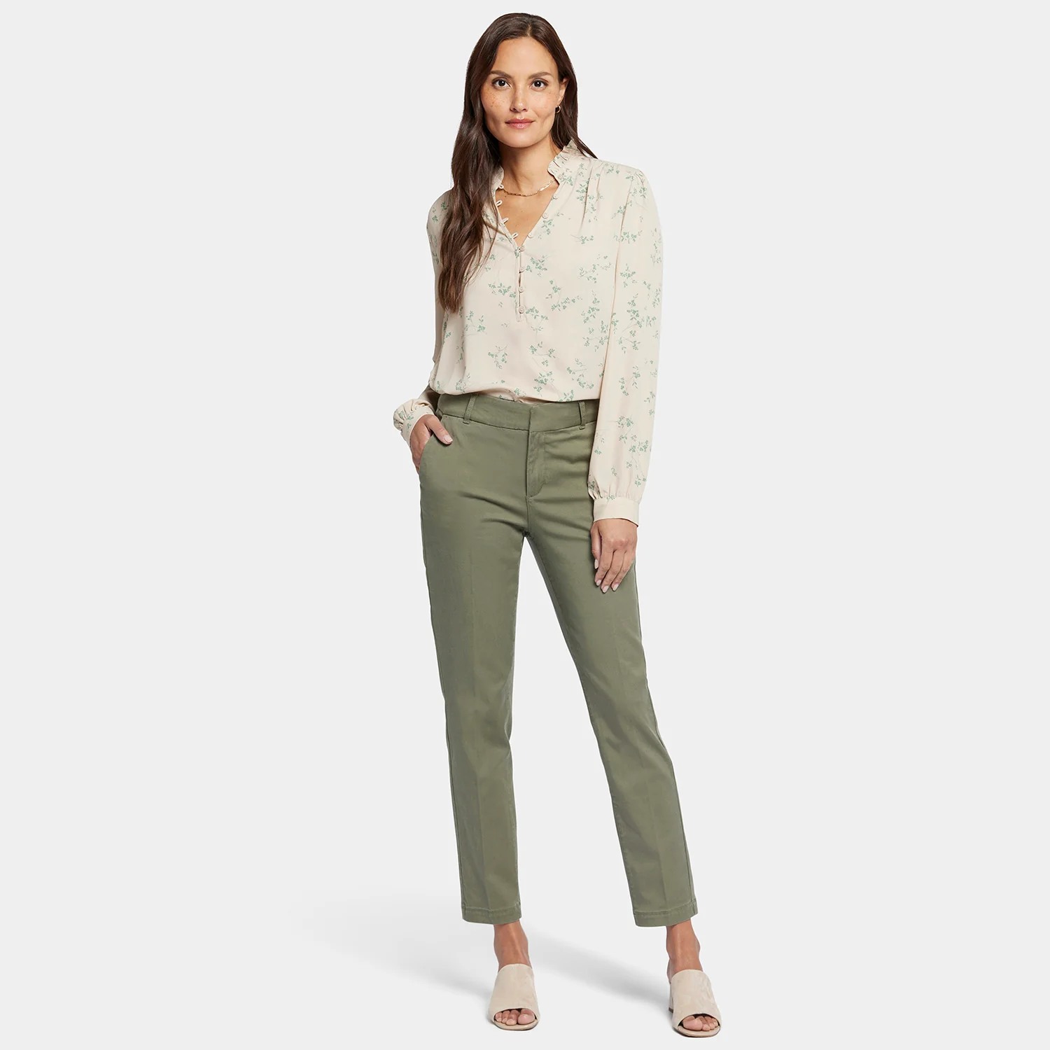 Sadie Slim Pants - Avocado - Image 7