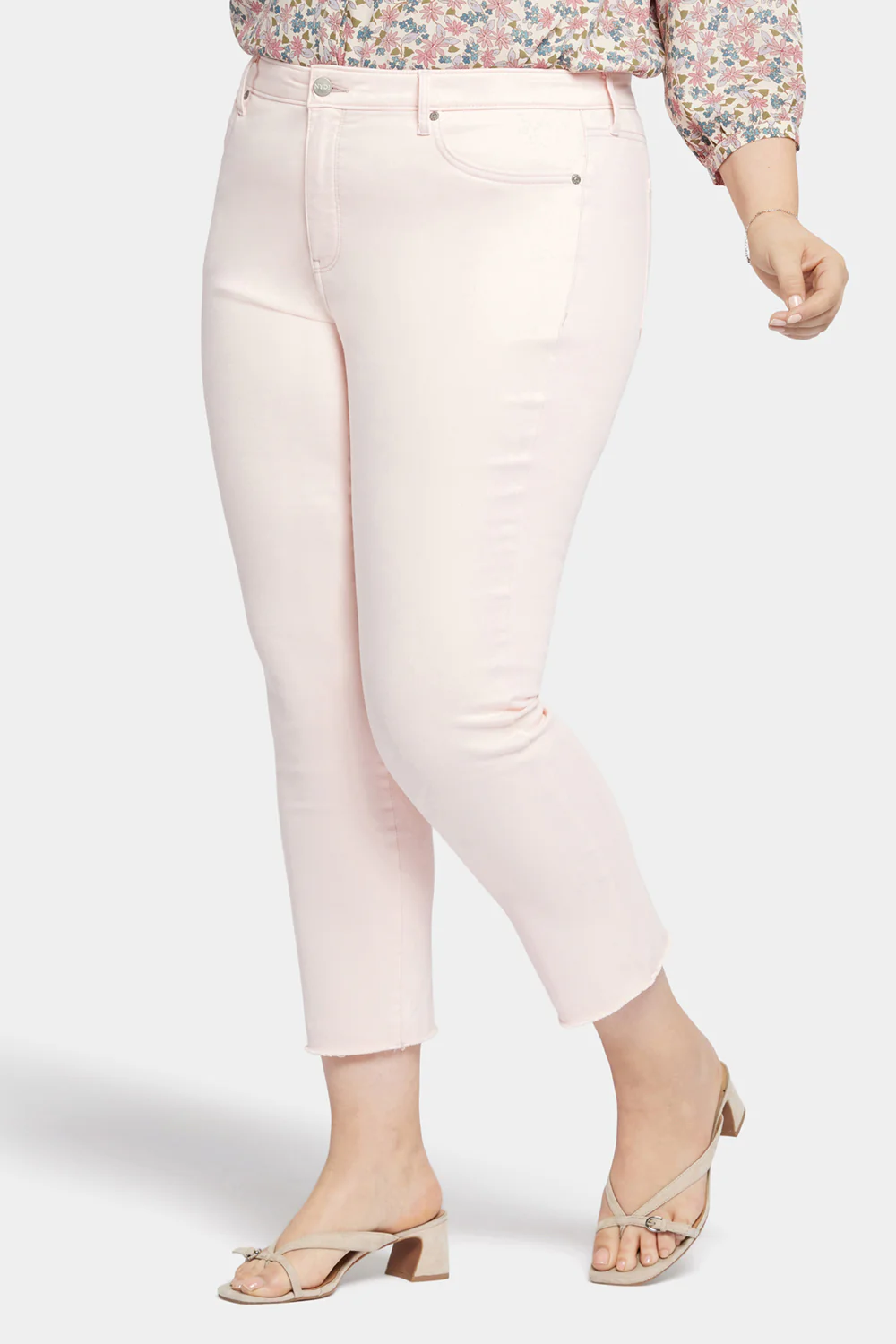 Sheri Slim Ankle Jeans In Plus Size - Carnation - Image 3
