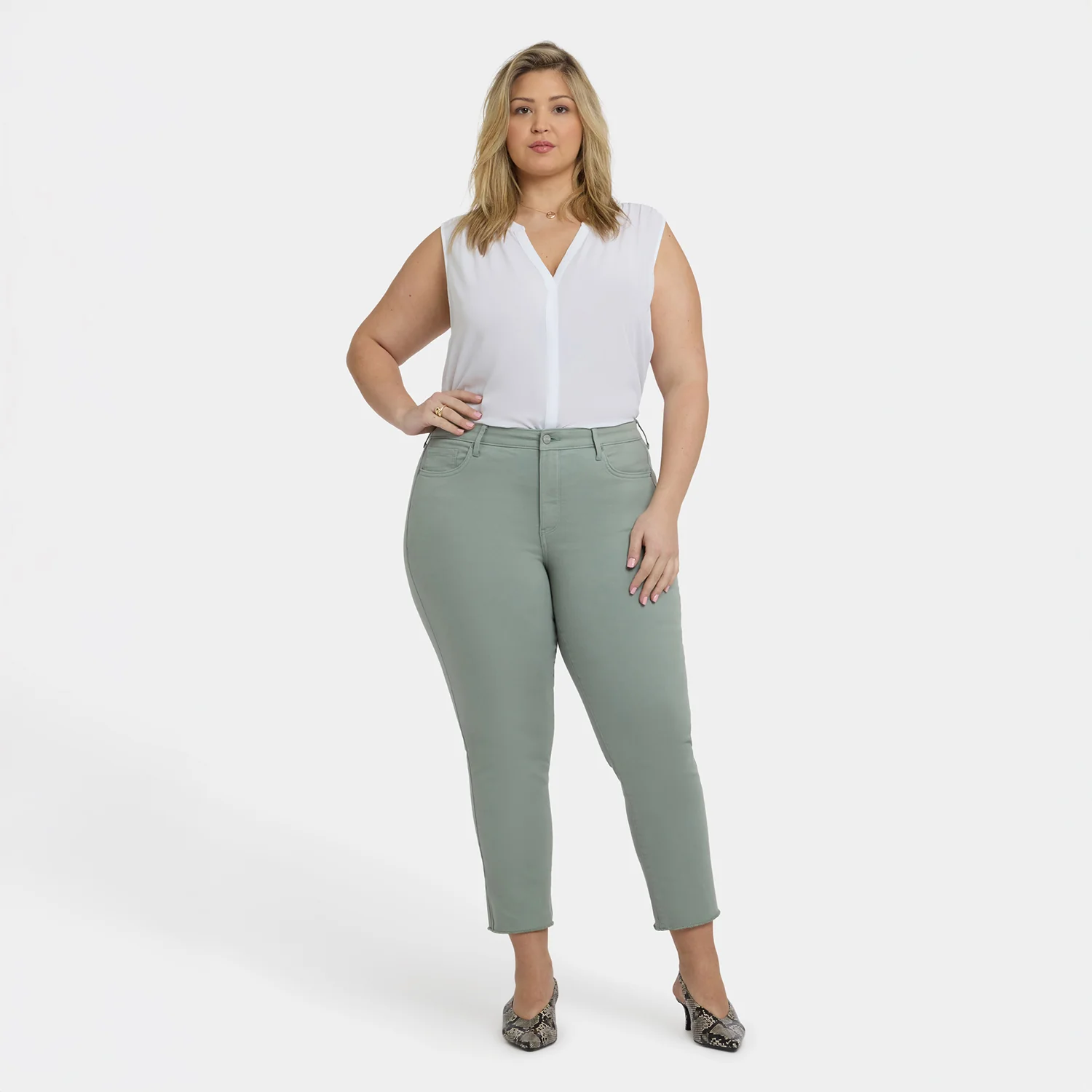 Sheri Slim Ankle Jeans In Plus Size - Mistletoe - Image 6