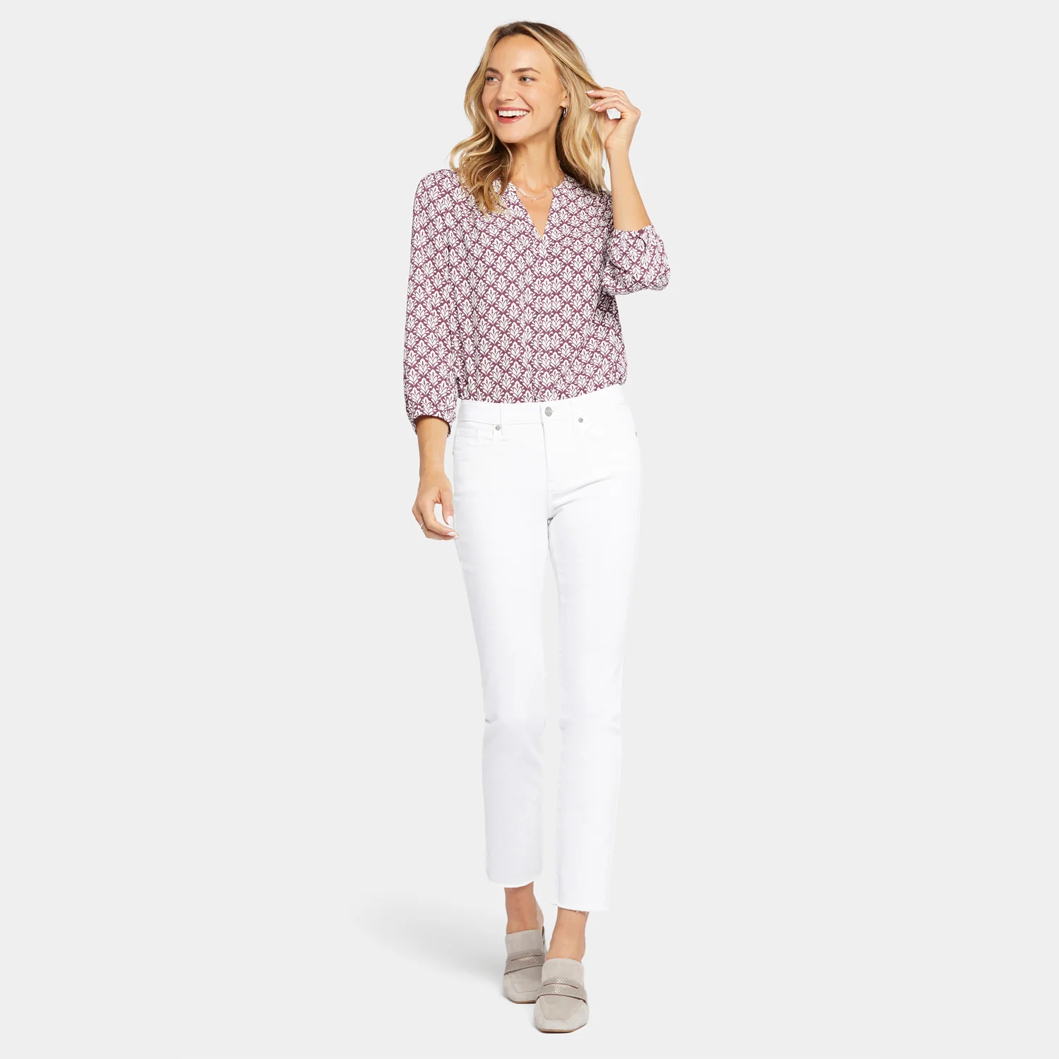 Sheri Slim Ankle Jeans - Optic White - Image 5