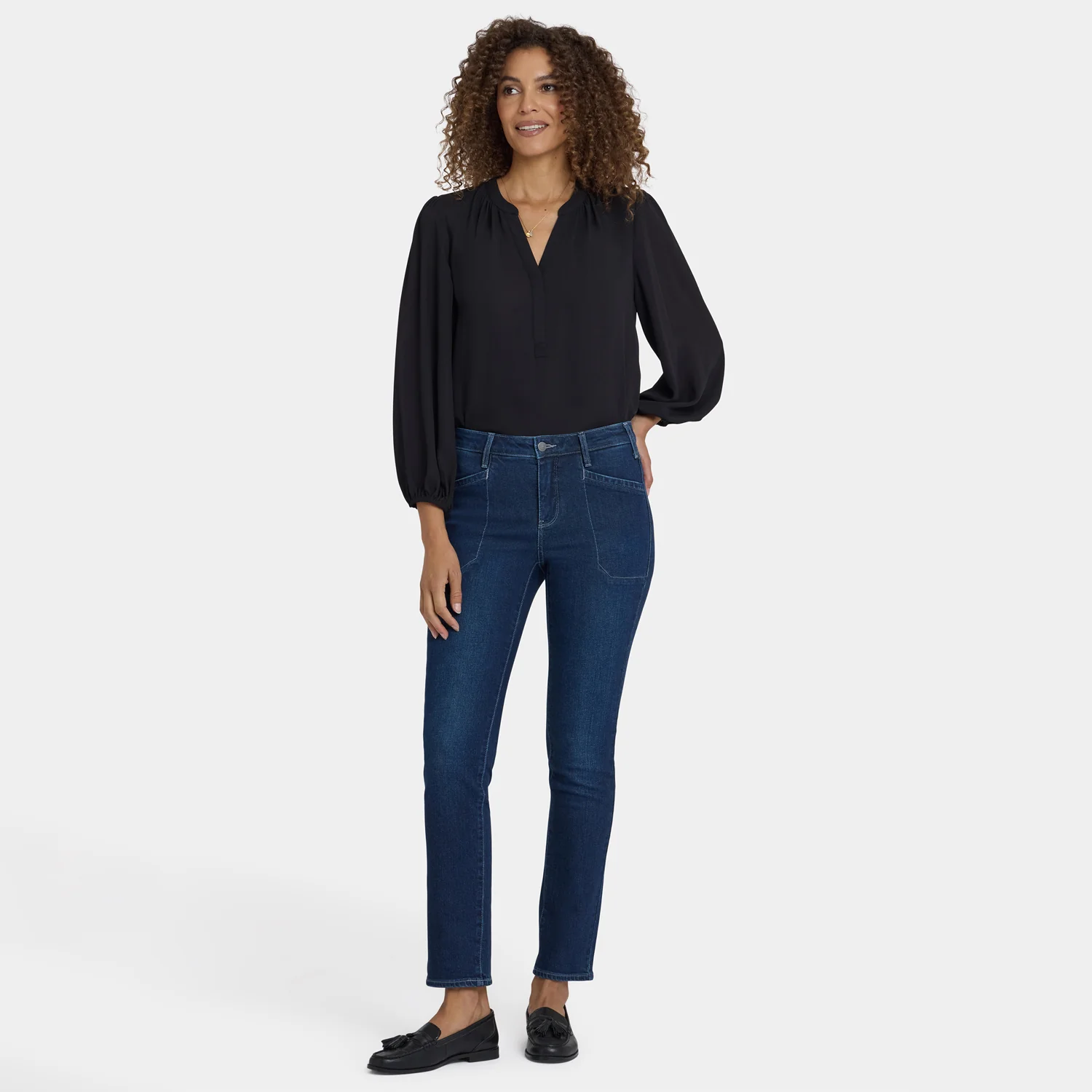 Sheri Slim Jeans In Petite - Ink Skyline - Image 6