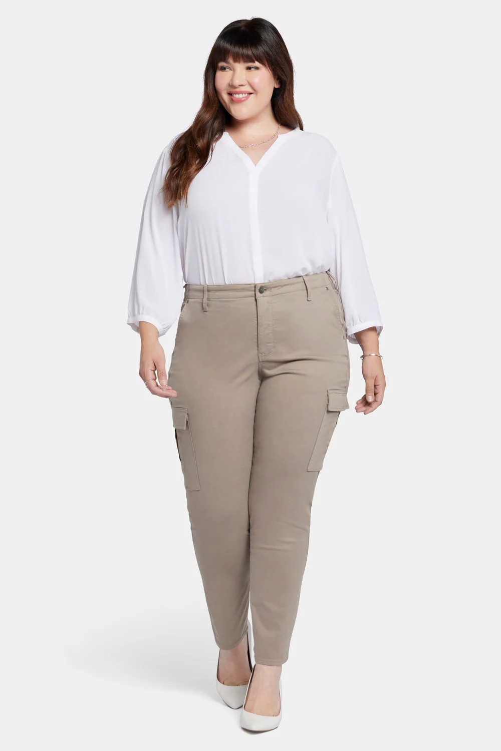 Sheri Slim Jeans In Plus Size - Saddlewood - Image 4
