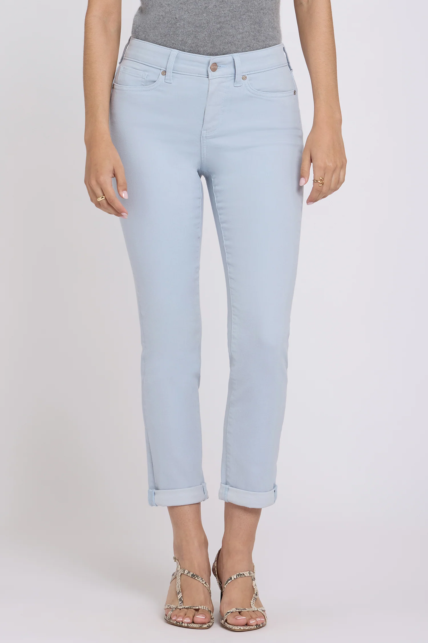 Sheri Slim Straight Ankle Jeans - Blue Clover - Image 4
