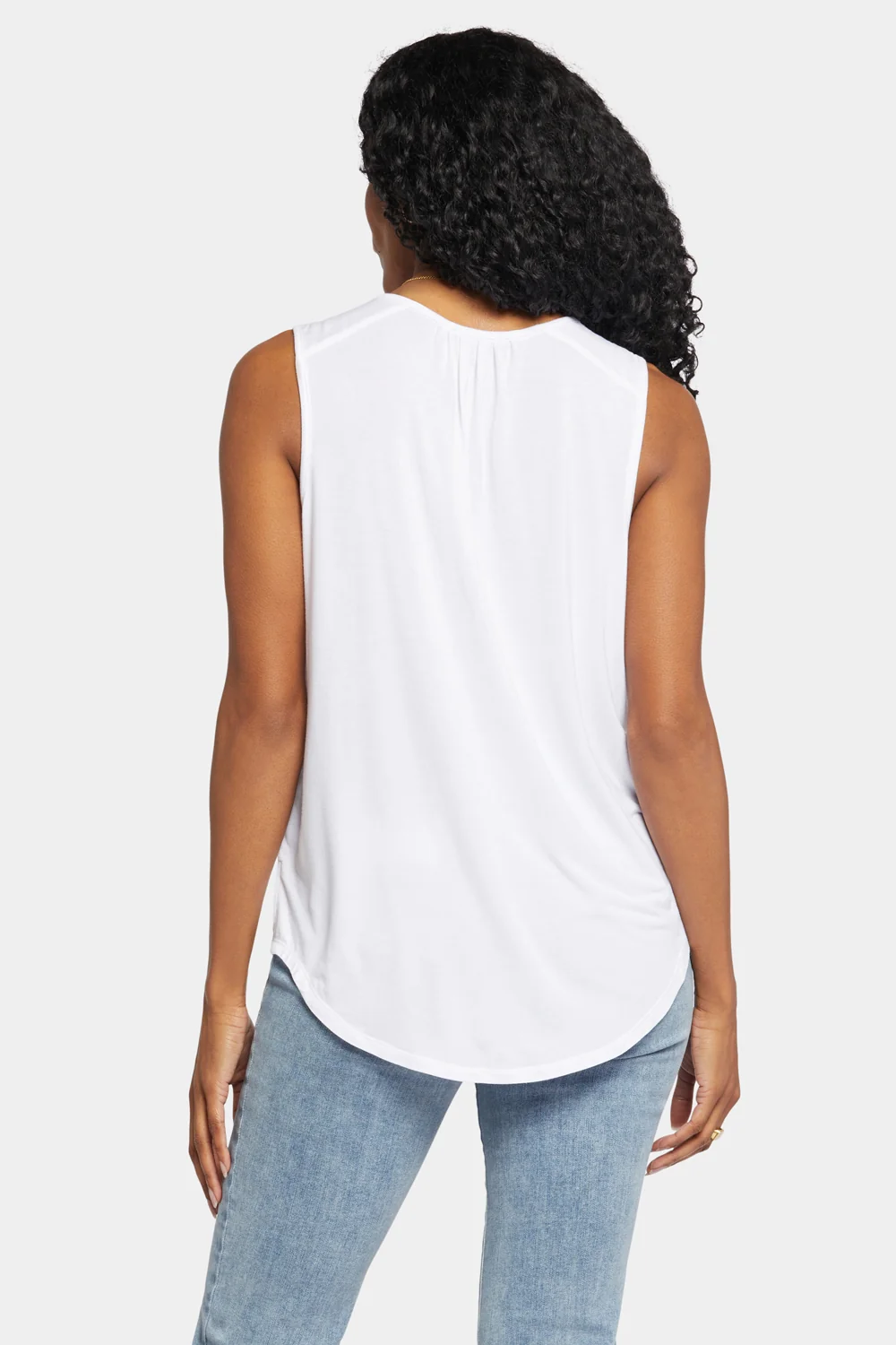 Sleeveless Perfect Tee - Optic White - Image 2