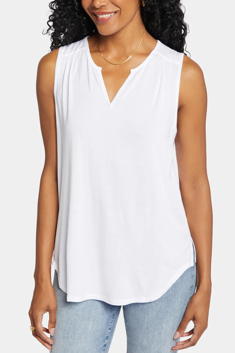 Sleeveless Perfect Tee - Optic White - Image 6