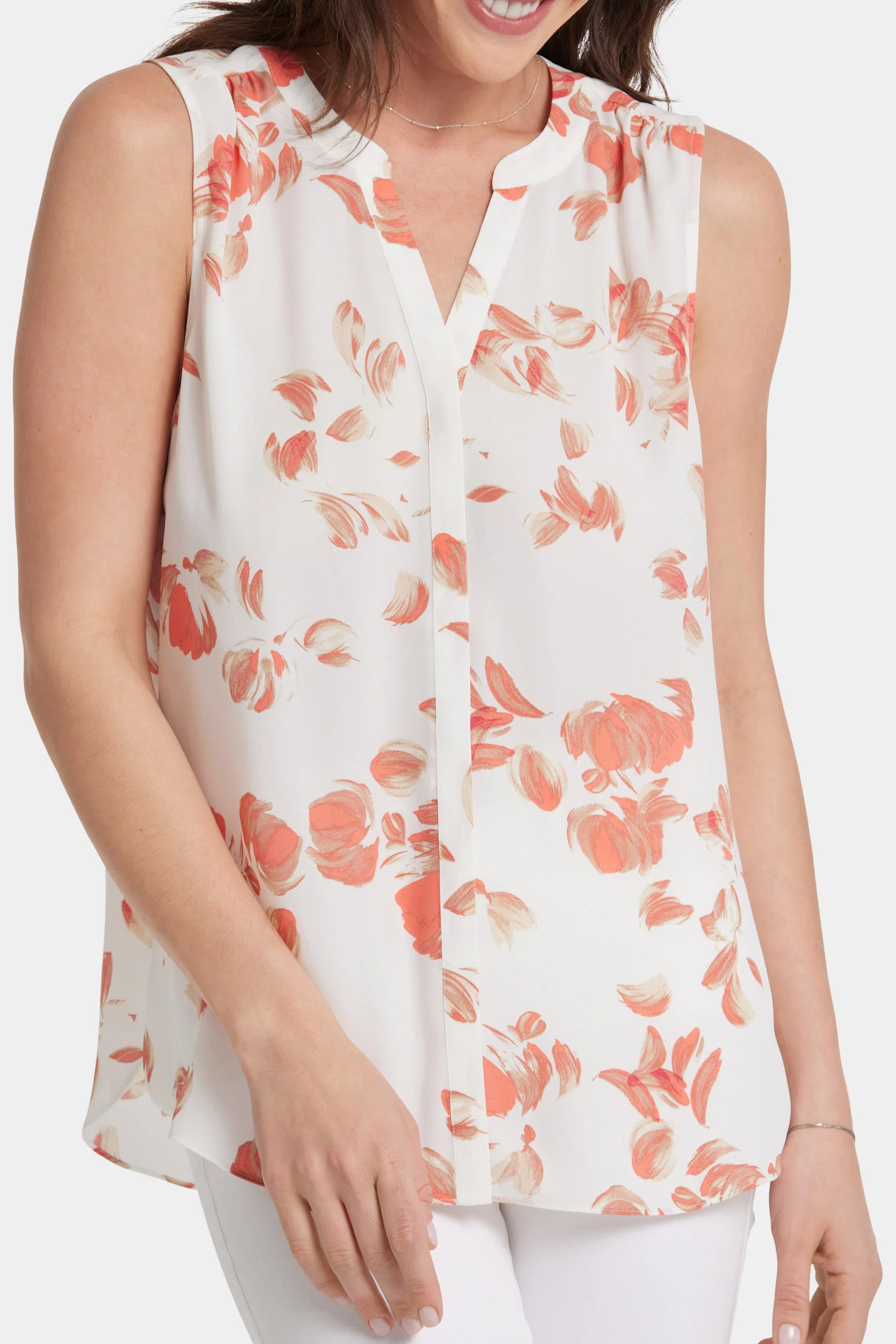 Sleeveless Pintuck Blouse - Aurora - Image 6