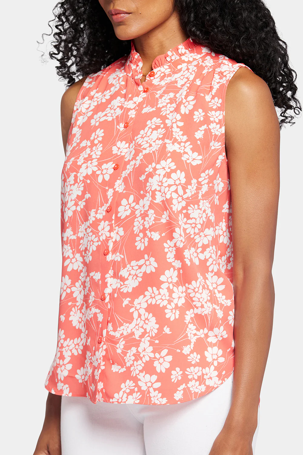 Sleeveless Ruffle Neck Blouse - Magdalene - Image 6