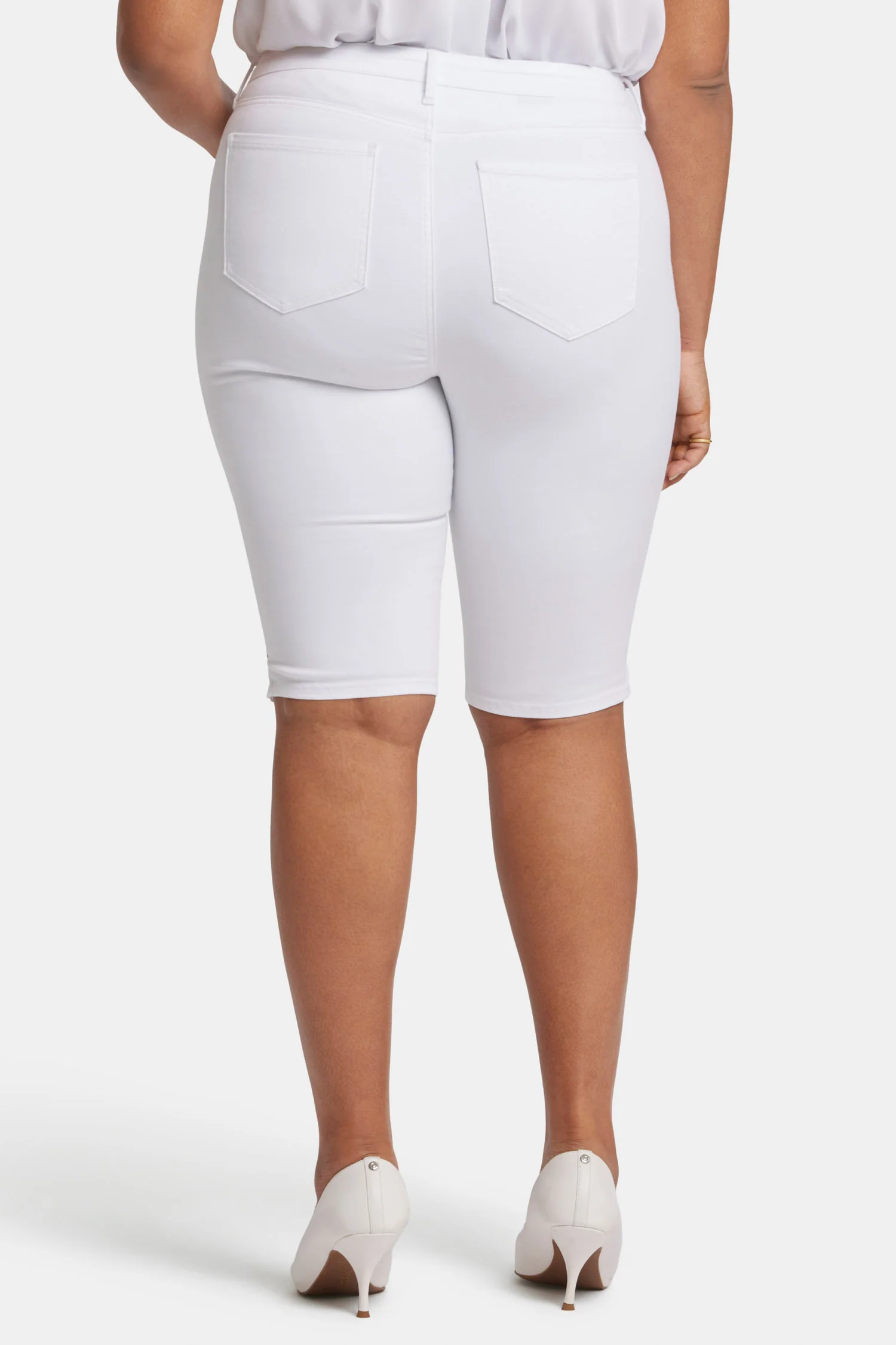 Sophie Bike Capri Jeans In Plus Size - Optic White - Image 2