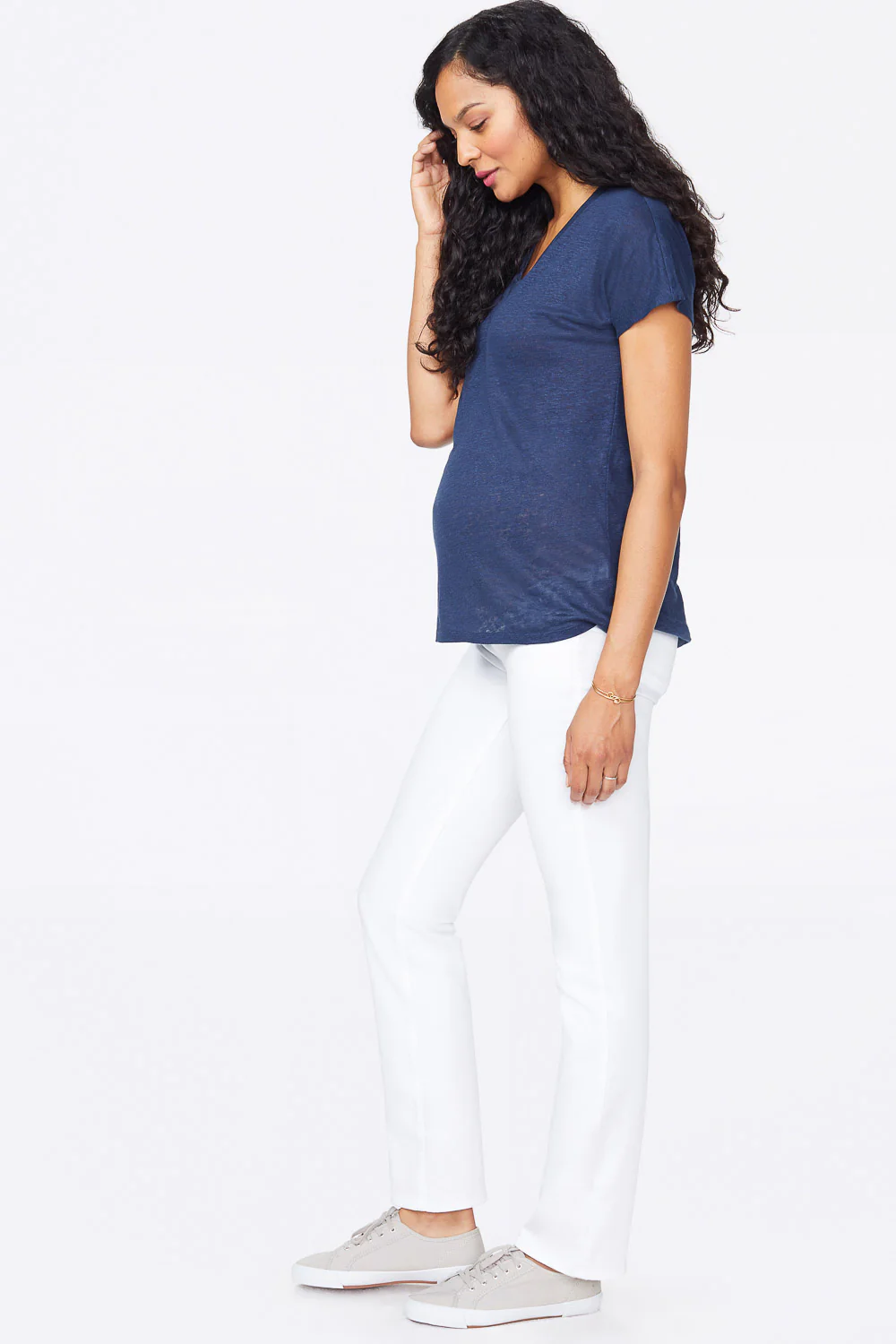 Straight Maternity Jeans - Optic White - Image 5
