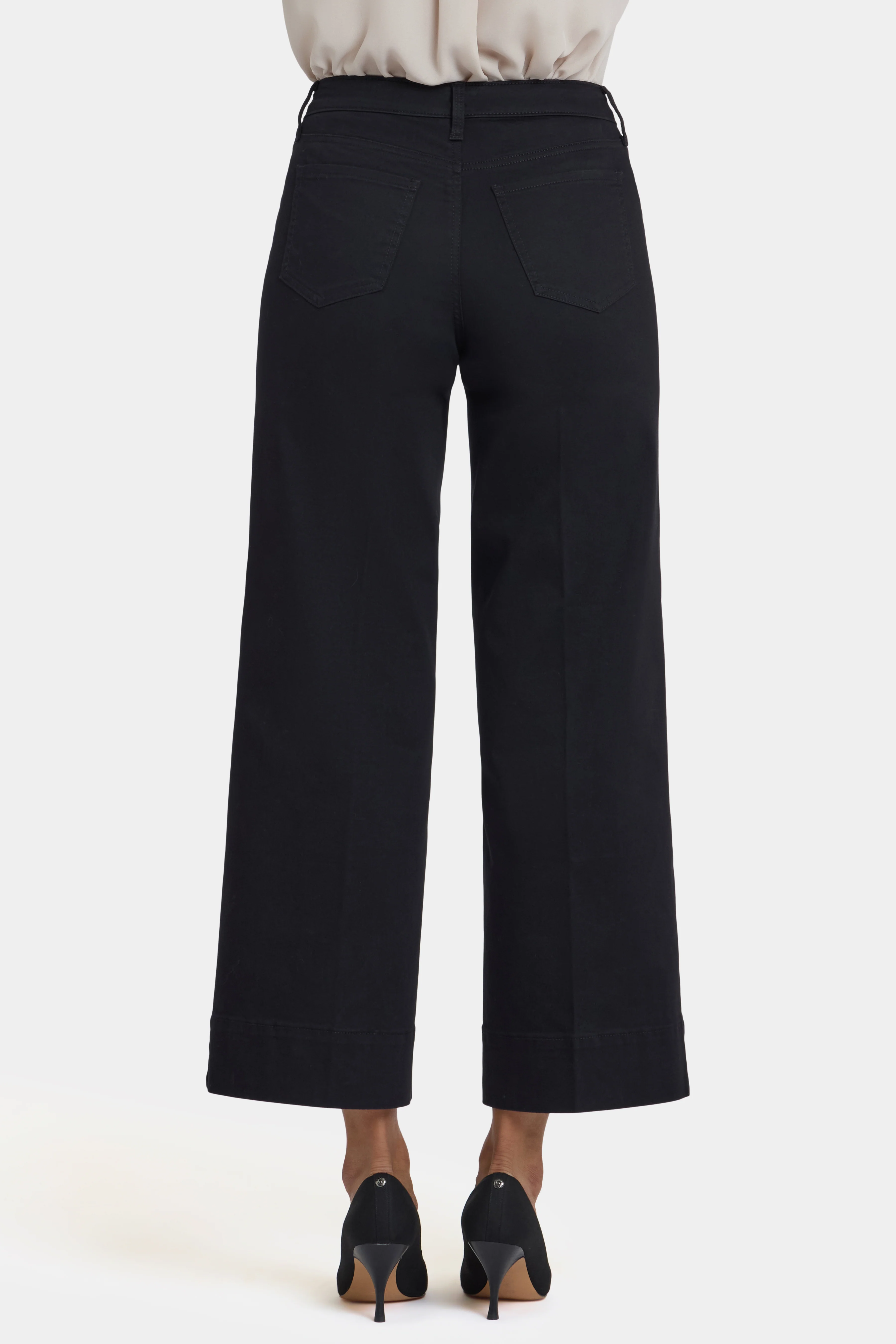 Teresa Wide Leg Ankle Jeans - Black - Image 2