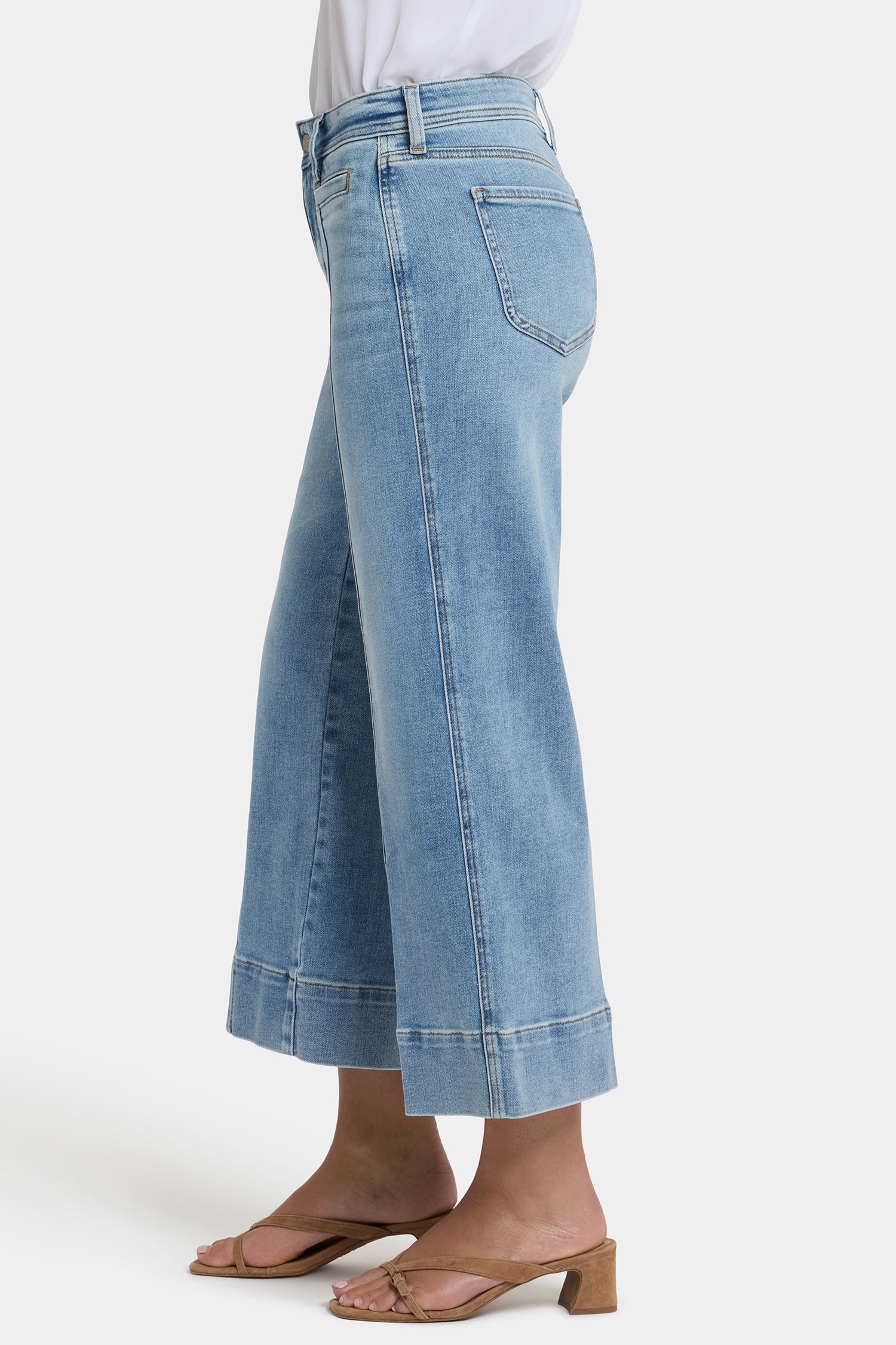 Teresa Wide Leg Ankle Jeans In Petite - Mist Springs - Image 3