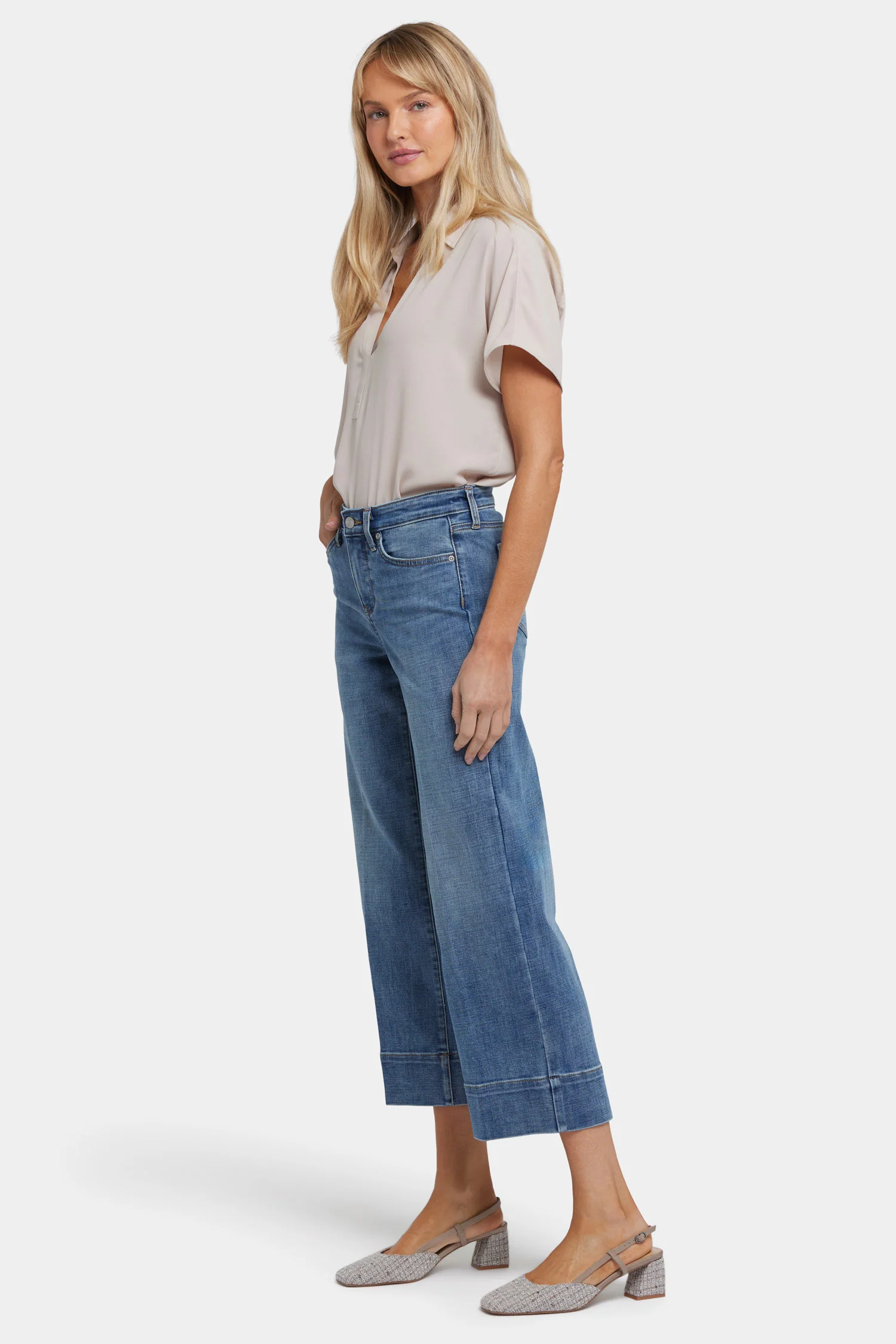 Teresa Wide Leg Ankle Jeans - Majorca Bay - Image 6