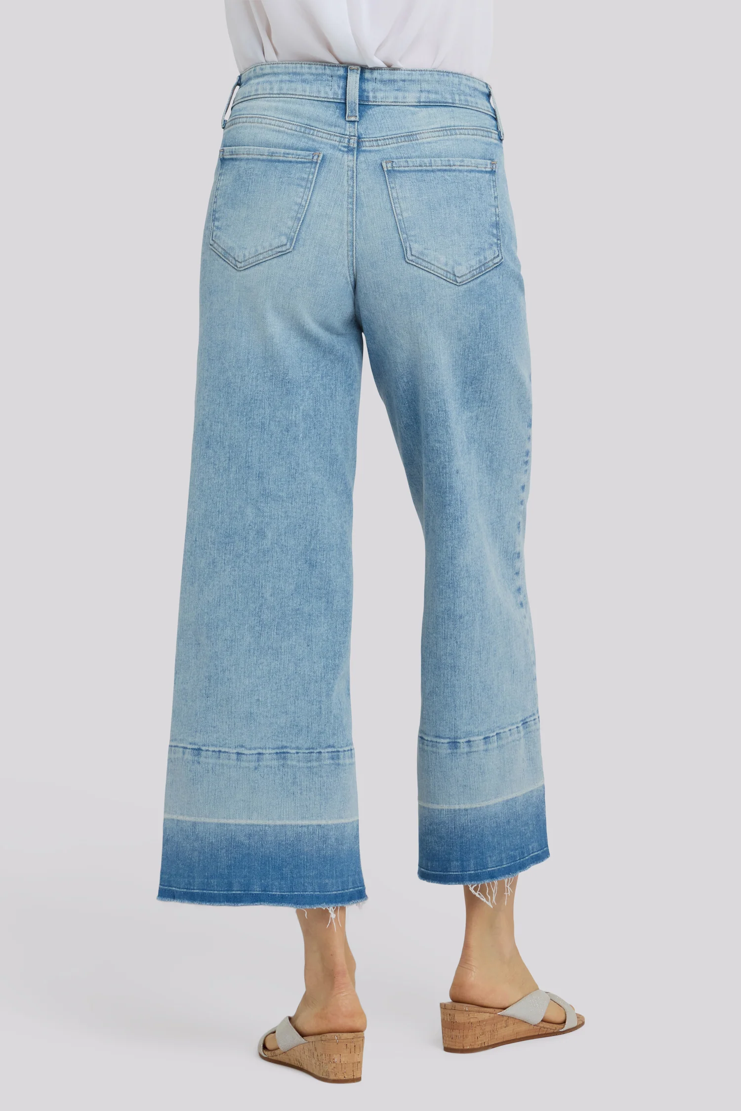 Teresa Wide Leg Ankle Jeans - Oasis Sand - Image 3