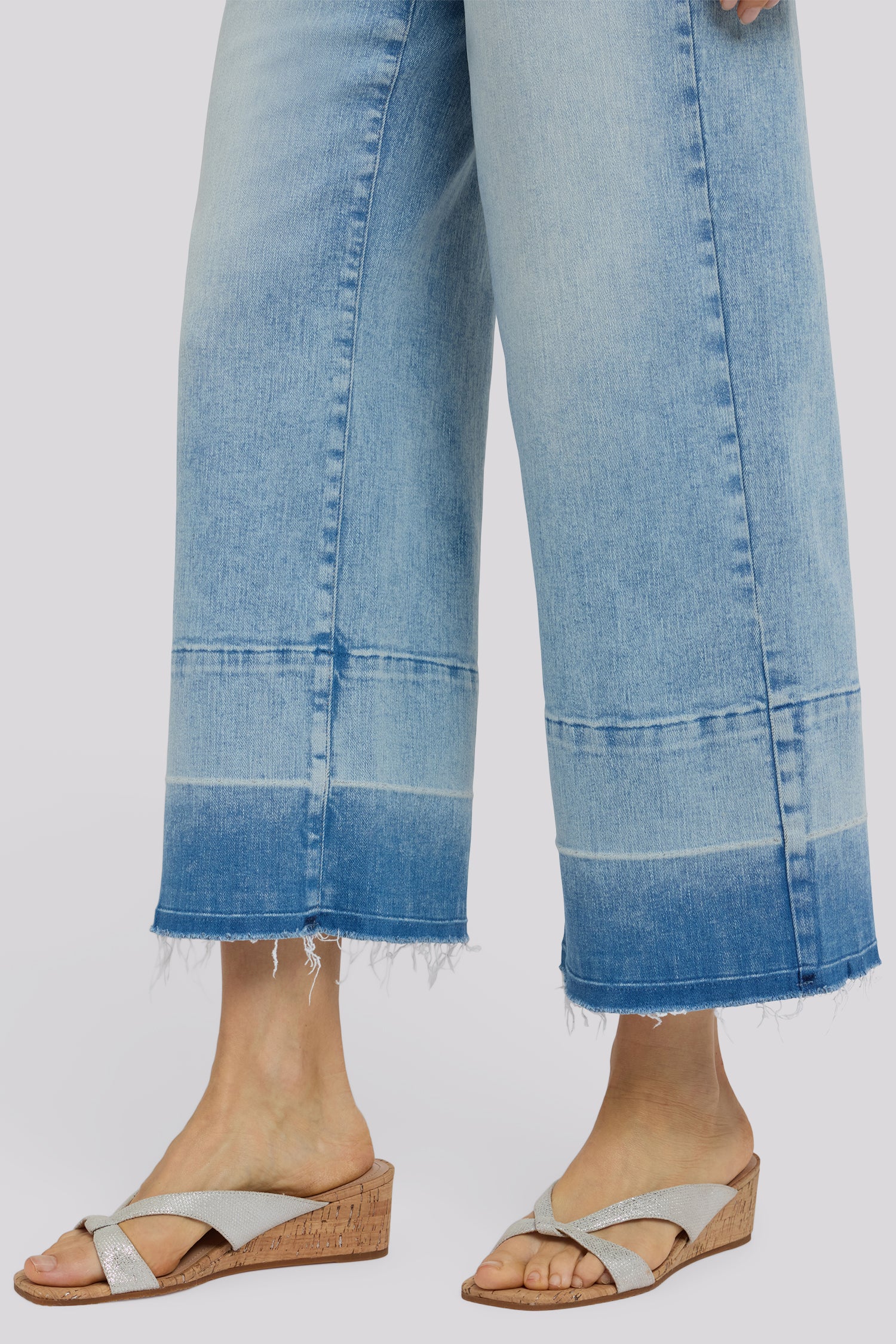 Teresa Wide Leg Ankle Jeans - Oasis Sand - Image 6