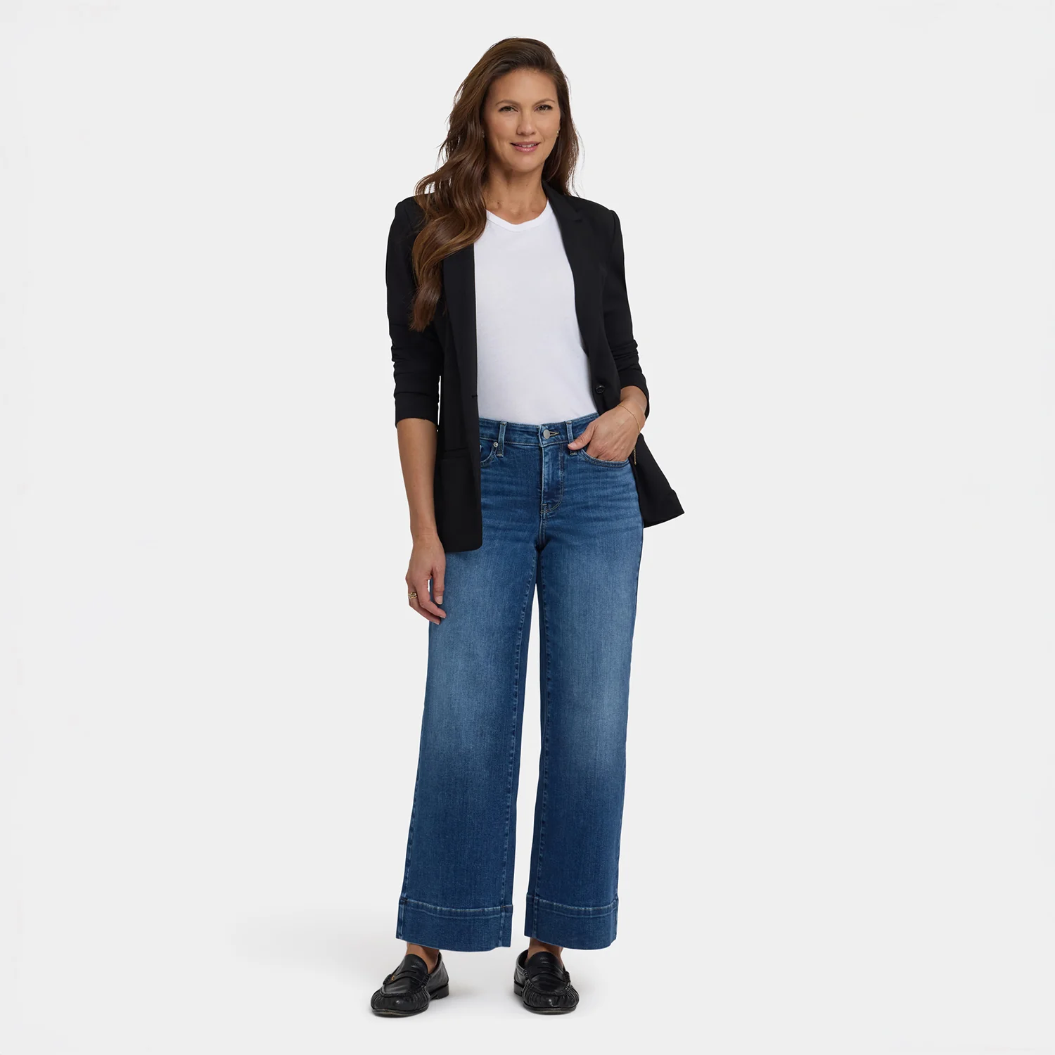 Teresa Wide Leg Ankle Jeans - Opera Blue - Image 6
