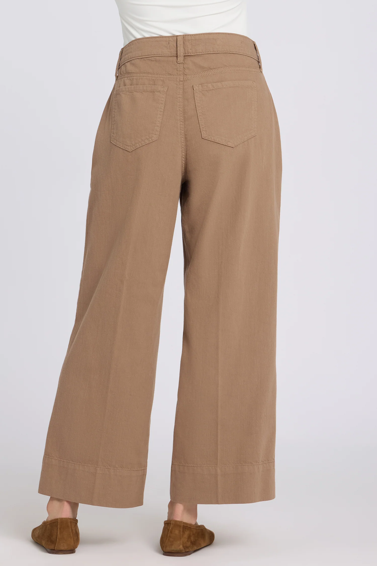 Teresa Wide Leg Ankle Jeans - Toasted Coconut - Image 3