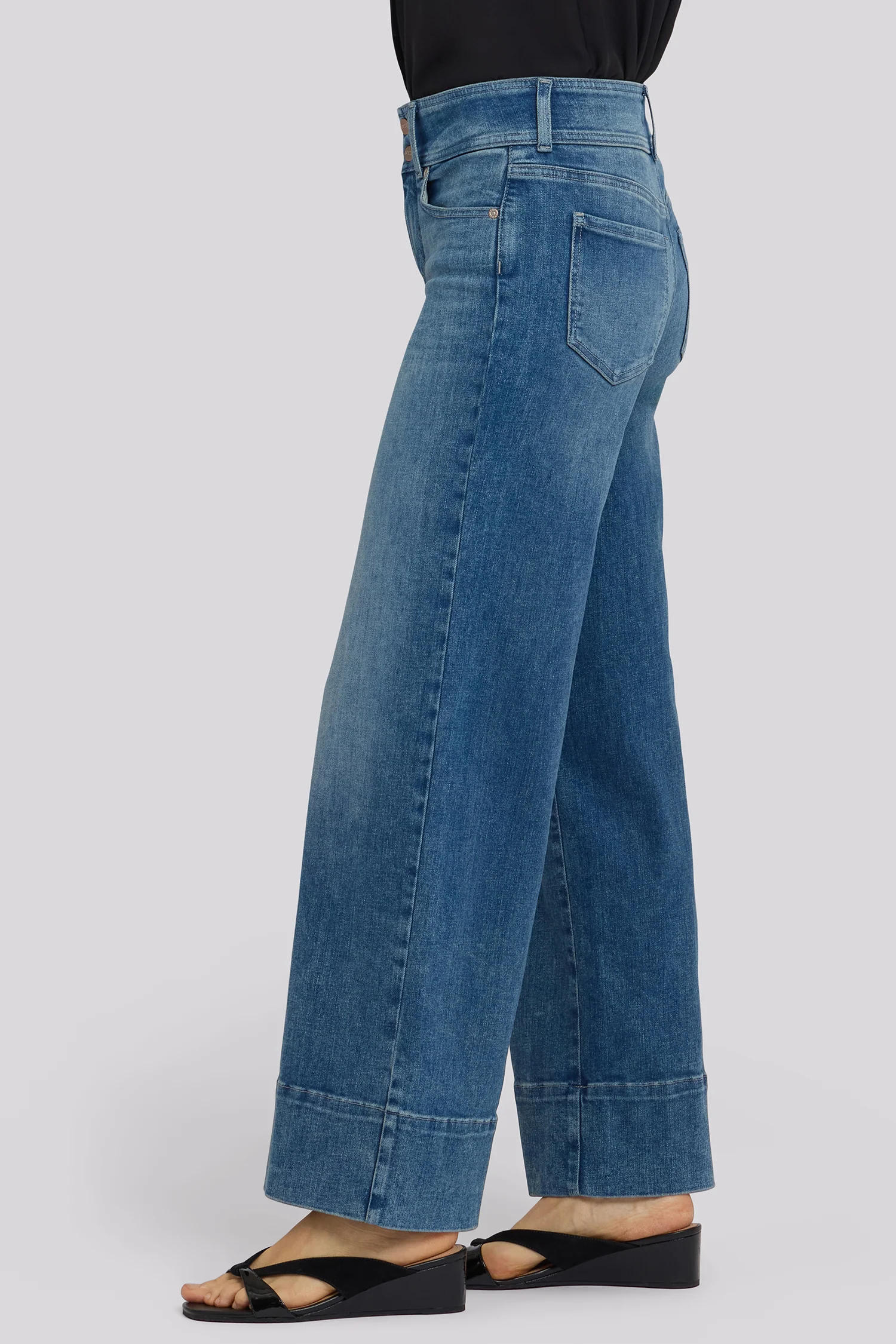 Teresa Wide Leg Jeans In Petite - Breezy Palms - Image 2