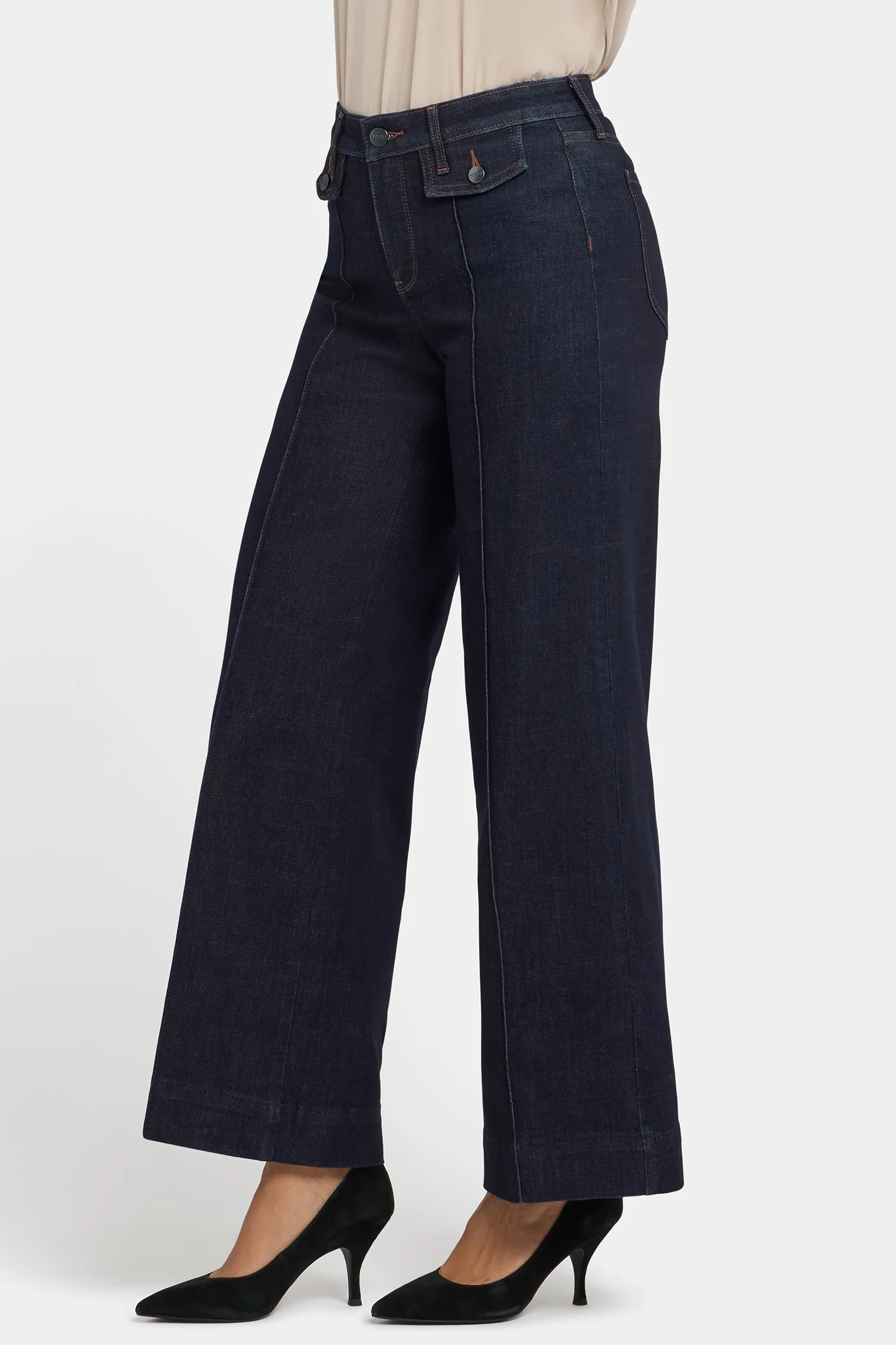 Teresa Wide Leg Jeans In Petite - Magical - Image 4
