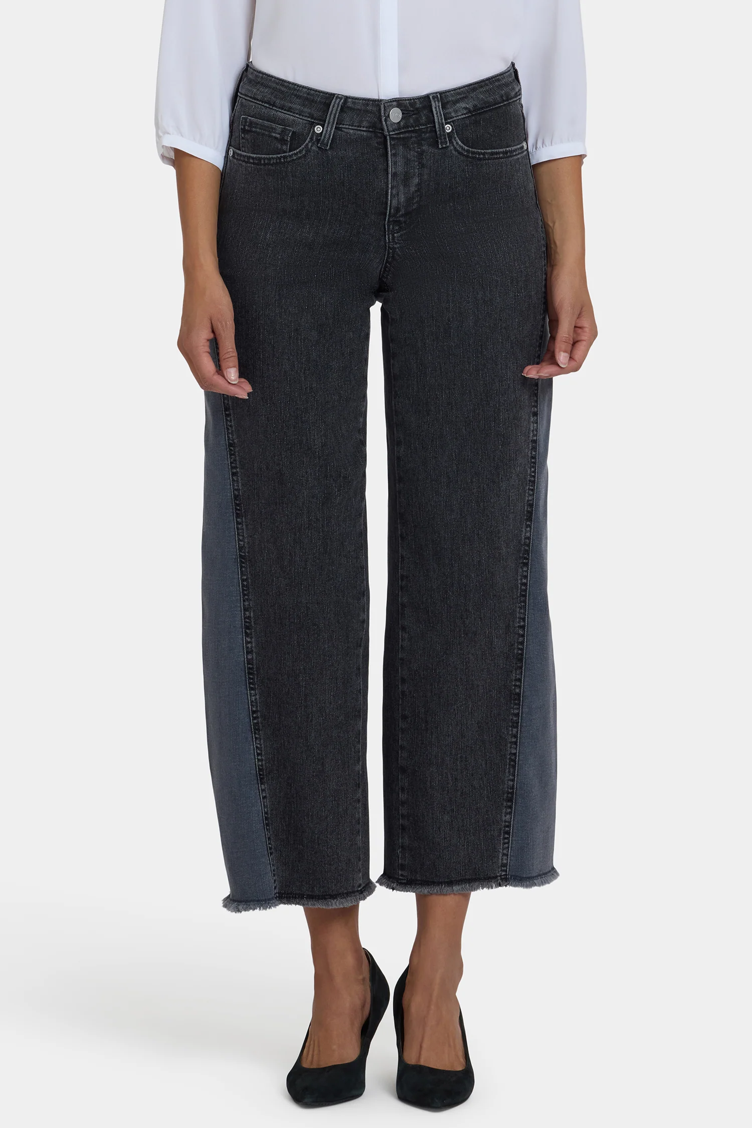 Teresa Wide Leg Jeans In Petite - Street Shade - Image 4