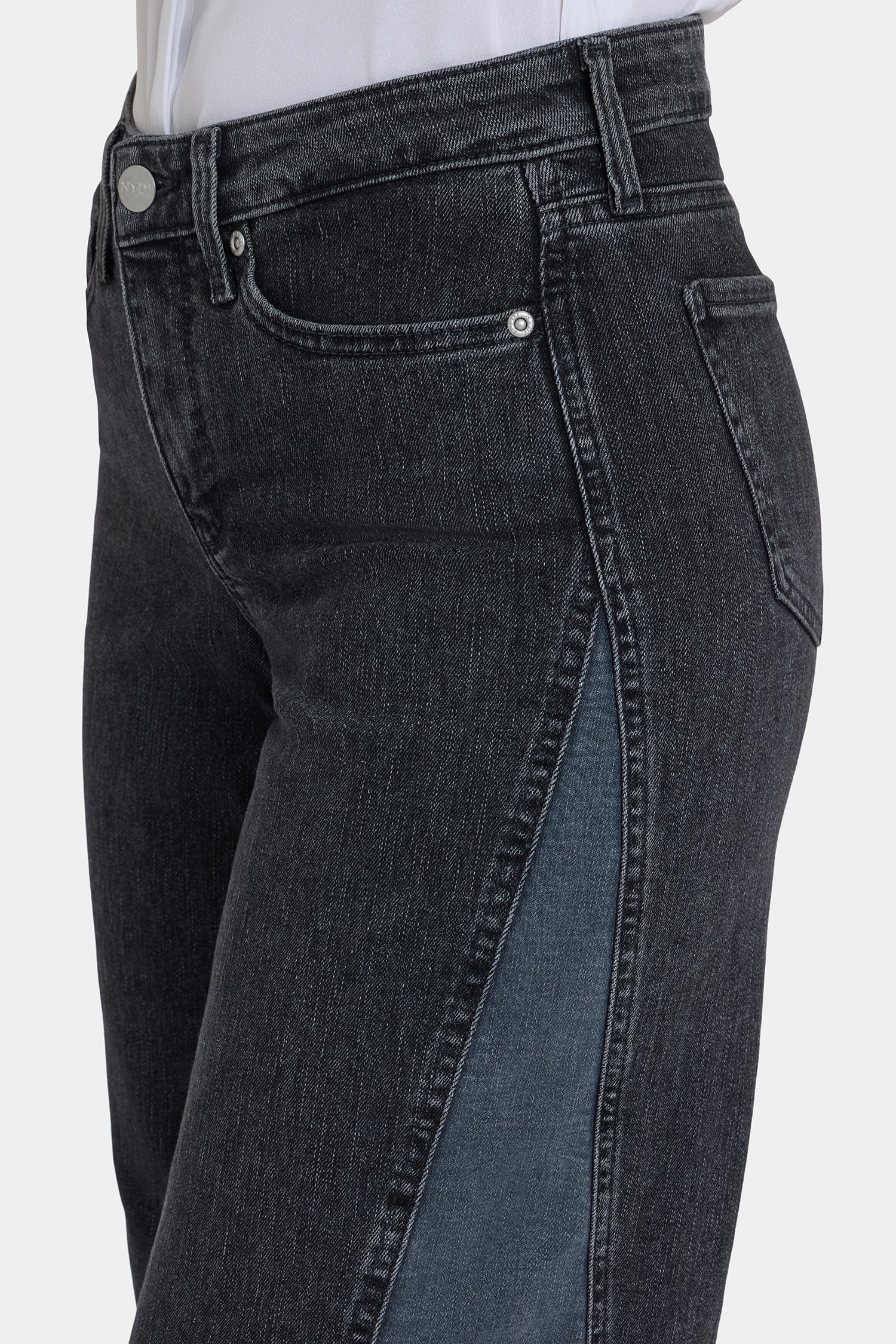 Teresa Wide Leg Jeans In Petite - Street Shade - Image 5