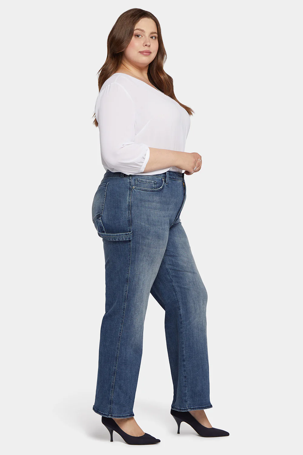 Teresa Wide Leg Jeans In Plus Size - Caliente - Image 5