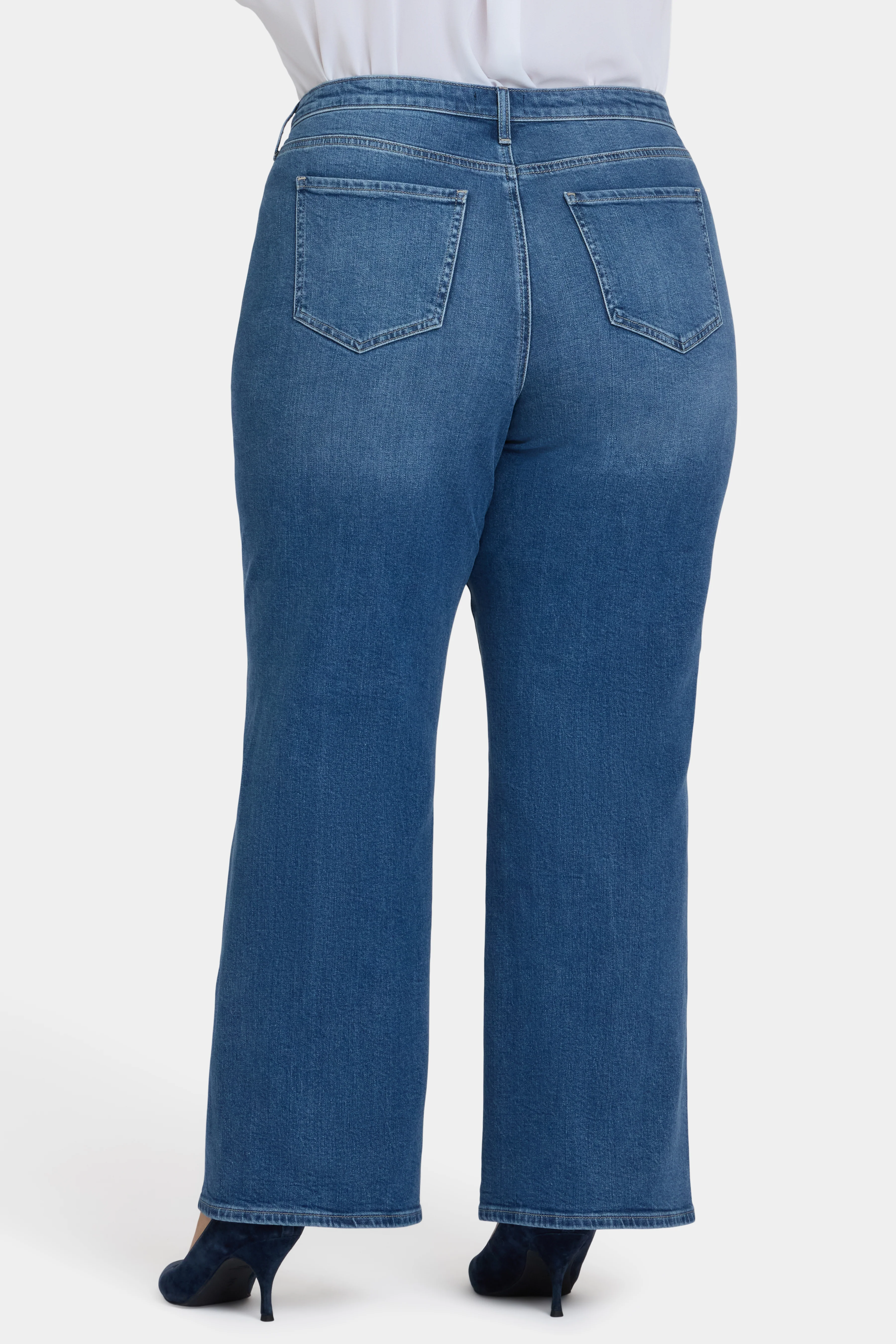 Teresa Wide Leg Jeans In Plus Size - Romantic Indigo - Image 3
