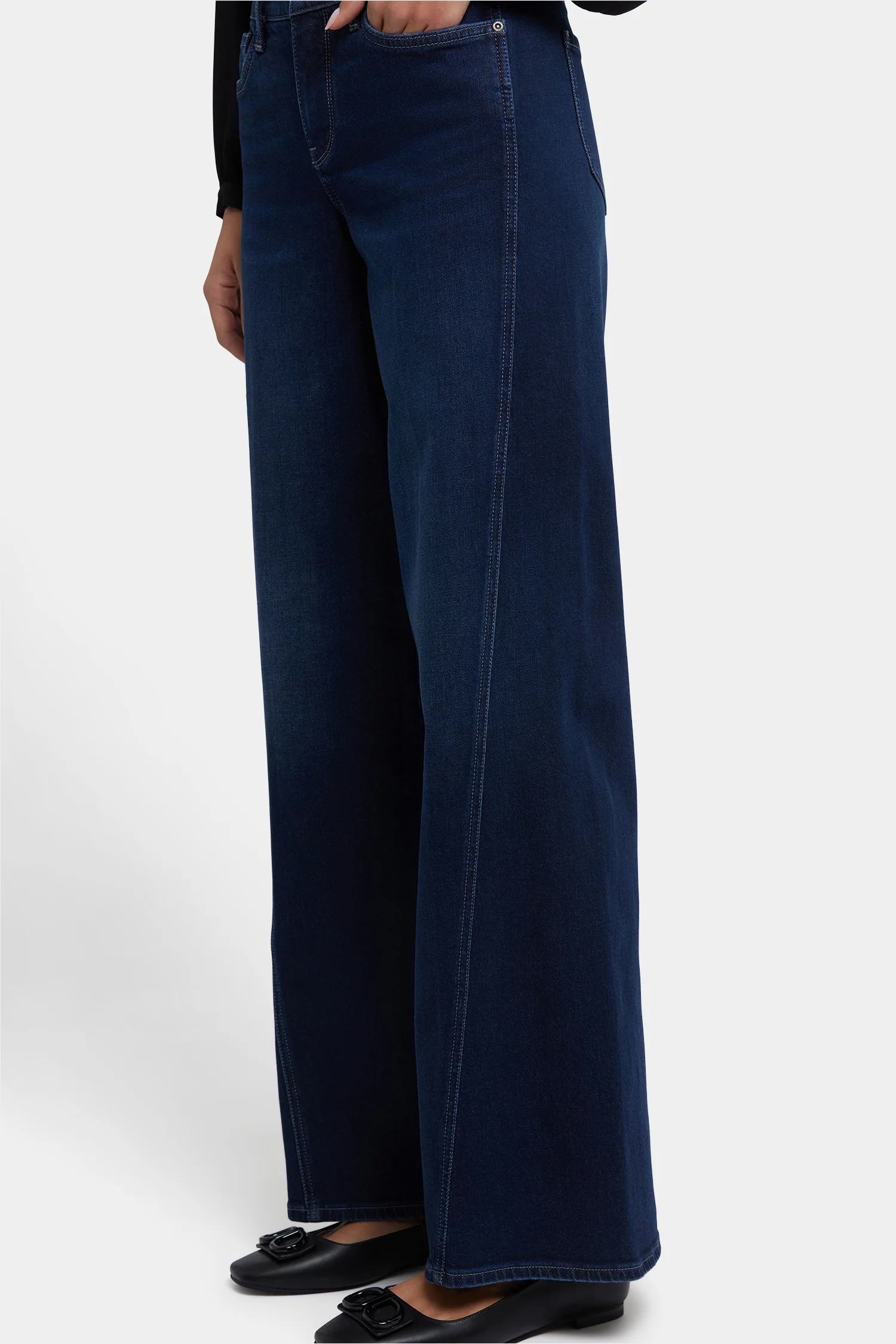 Teresa Wide Leg Jeans - Ink Skyline - Image 5