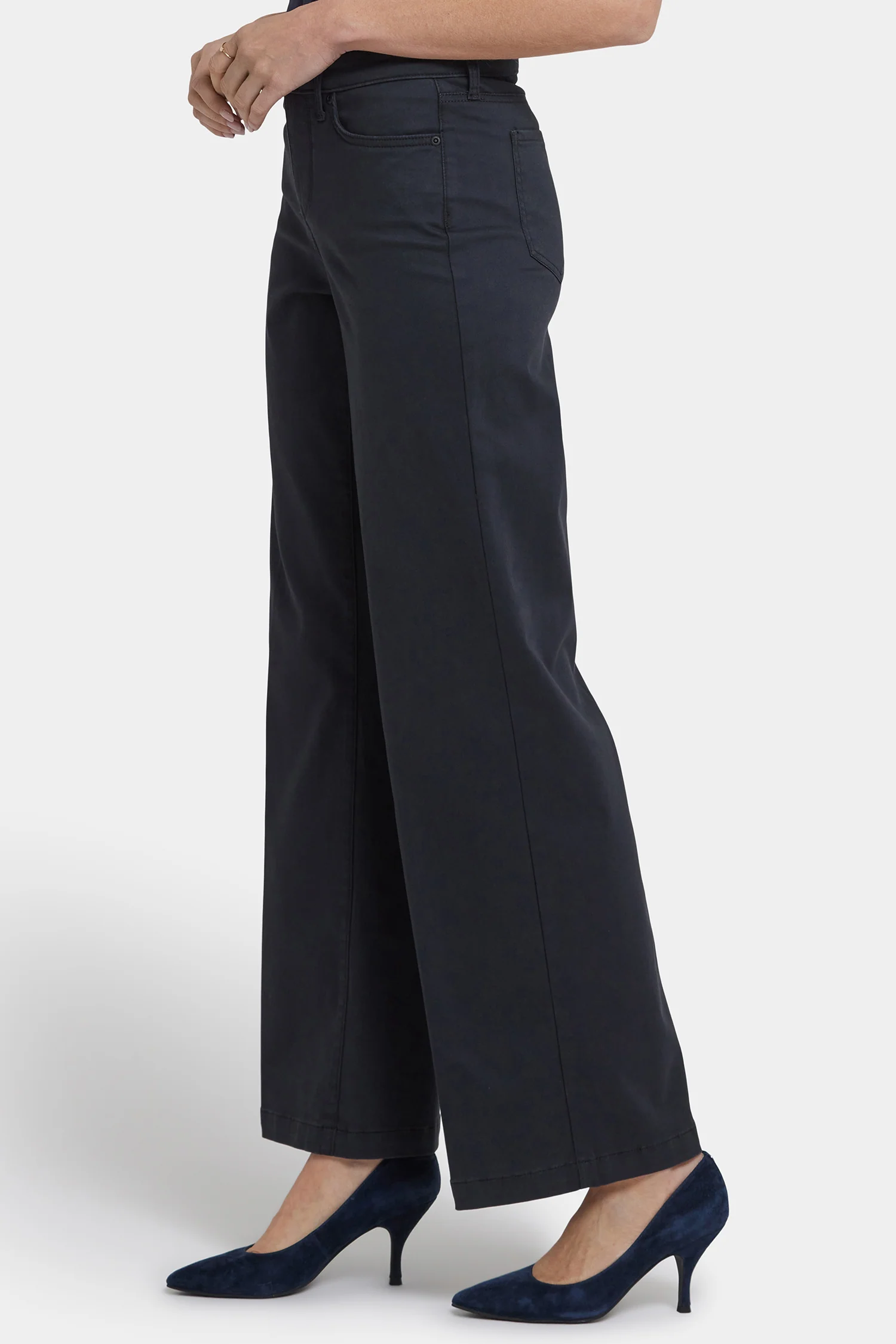 Teresa Wide Leg Jeans - Washed Black - Image 3