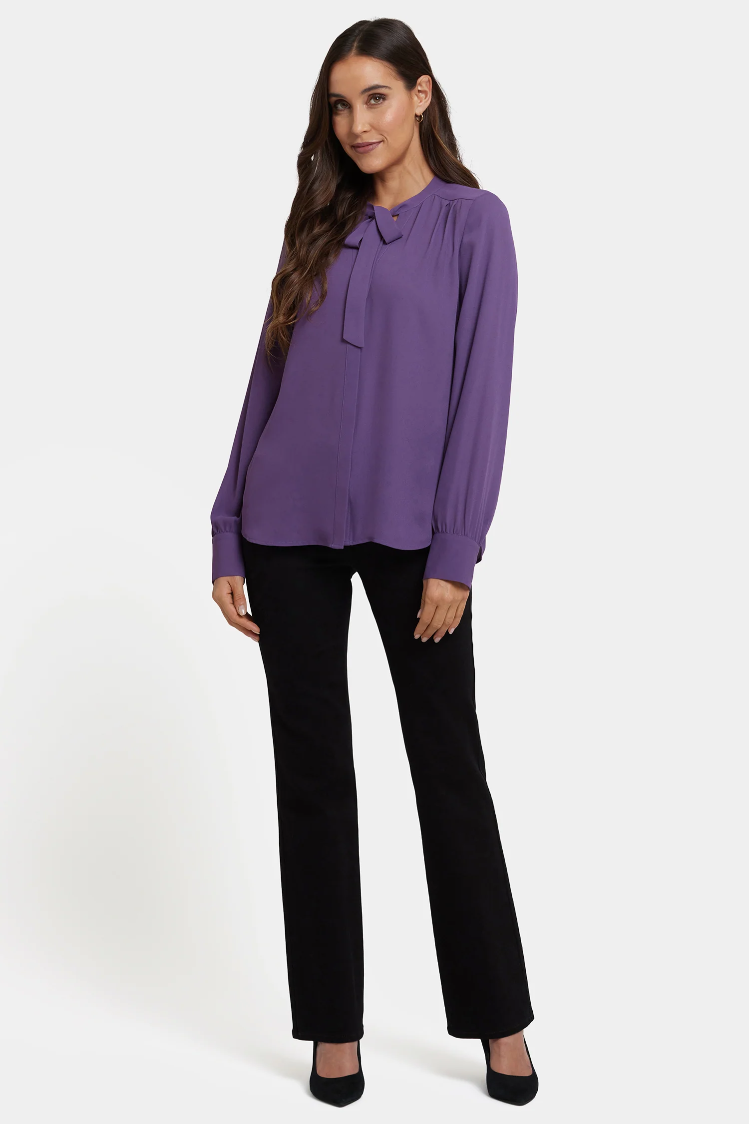 Tie-Neck Blouse - Grape Royale - Image 4