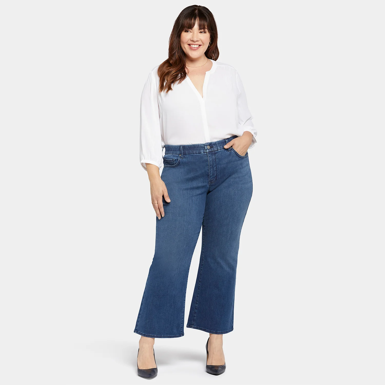 Waist-match™ Relaxed Flared Jeans In Plus Size - Rendezvous - Image 7